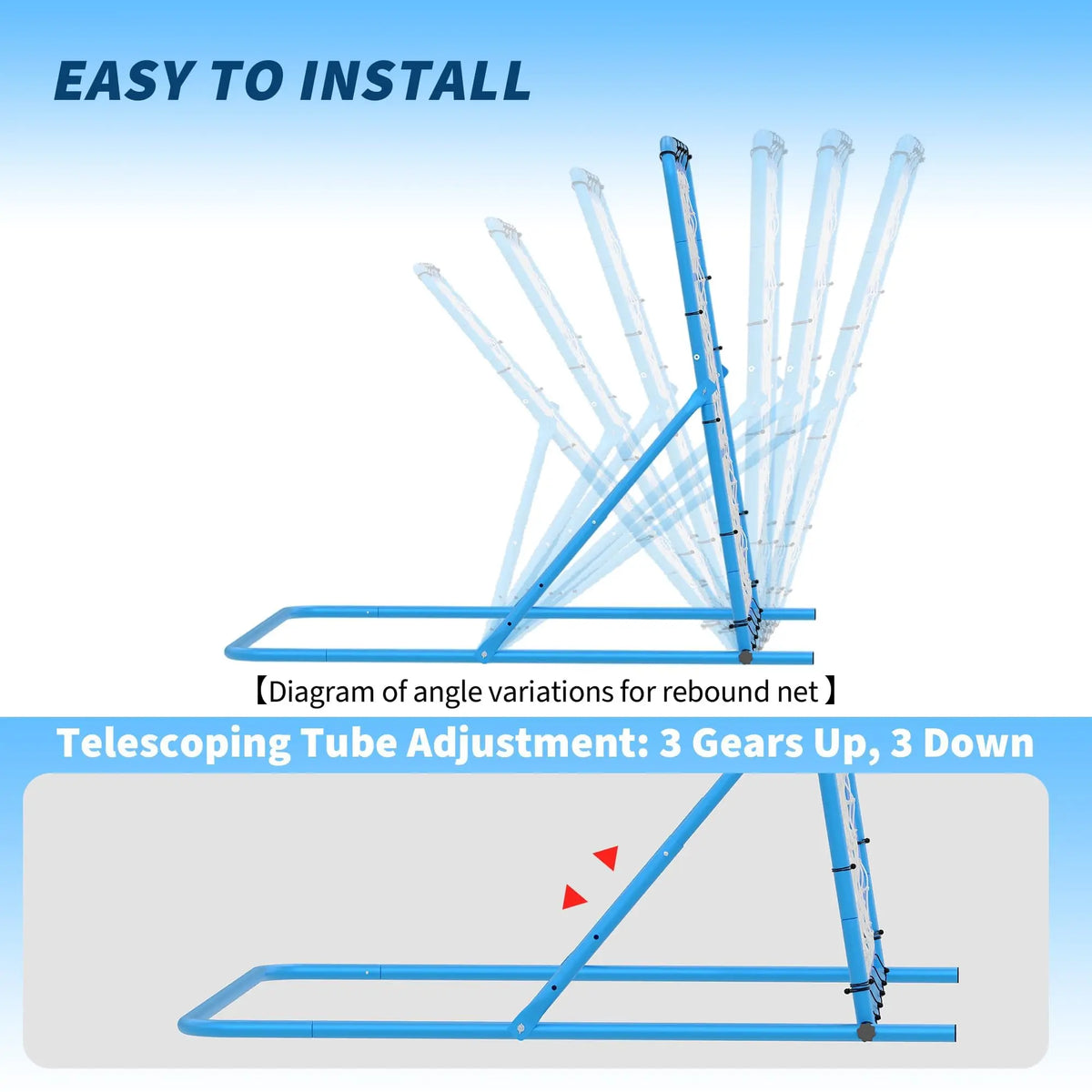 HiMISS Adjustable Soccer Rebounder Net for Multi Sport Training