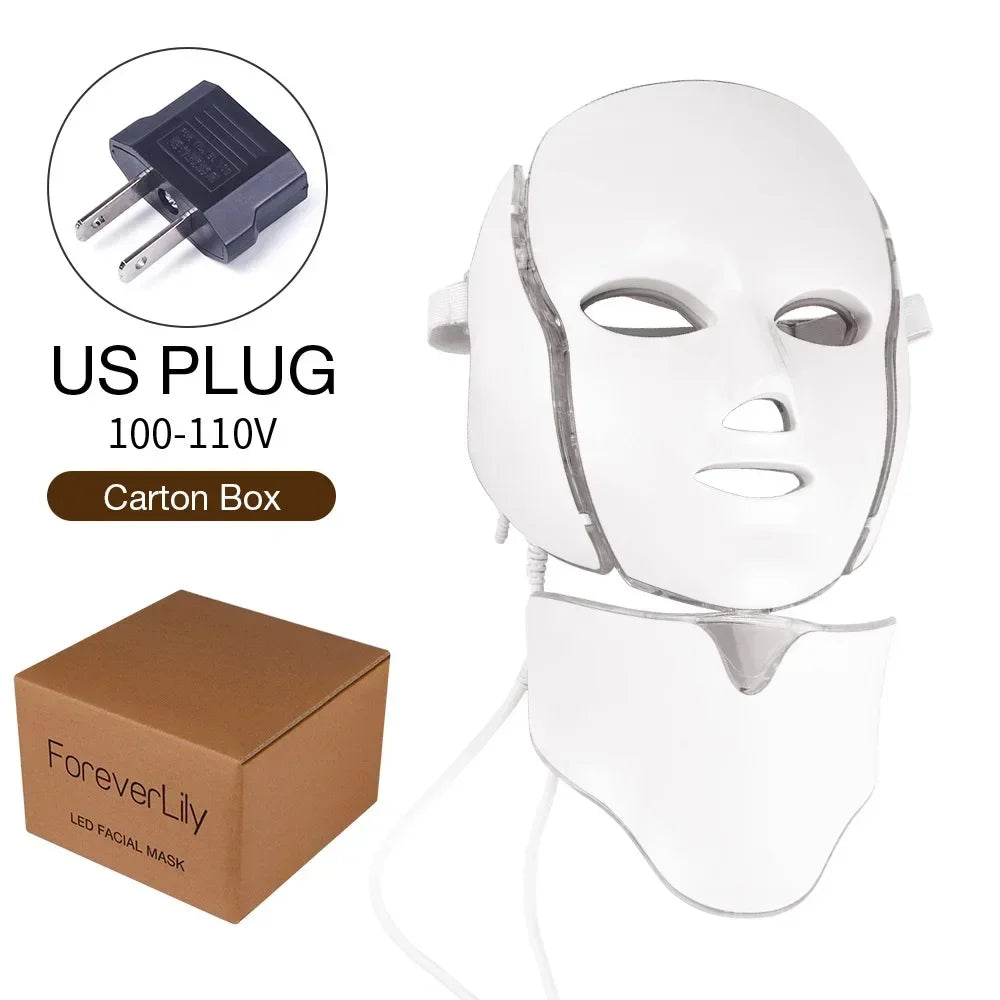 Iebilif 7 Color LED Face Mask For Anti Aging And Skin Rejuvenation