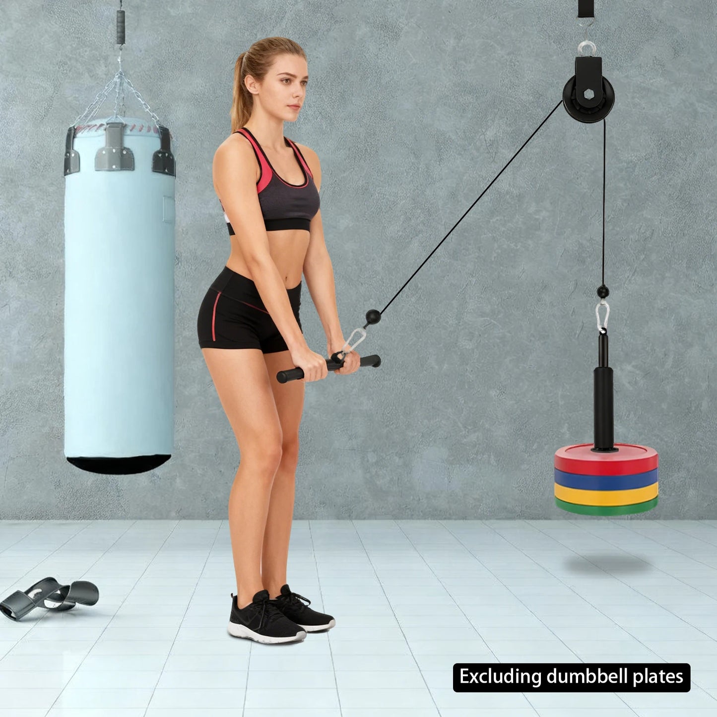 Gym Pulley System For Lat Pulldown And Cable Weight Training