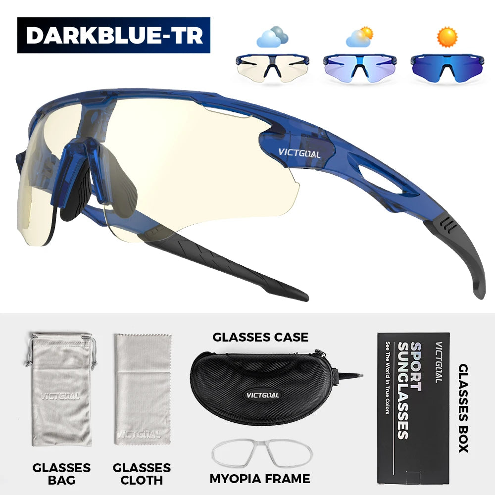 Victgoal Photochromic Cycling Sunglasses UV400 Protection for Men Women