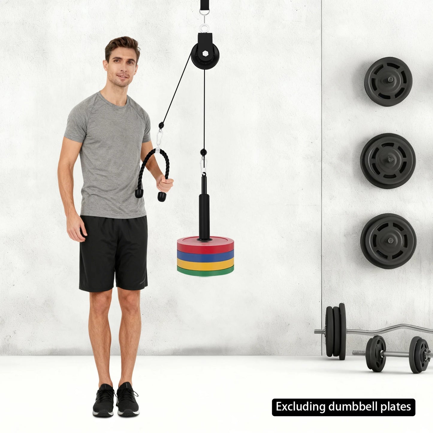 Gym Pulley System For Lat Pulldown And Cable Weight Training