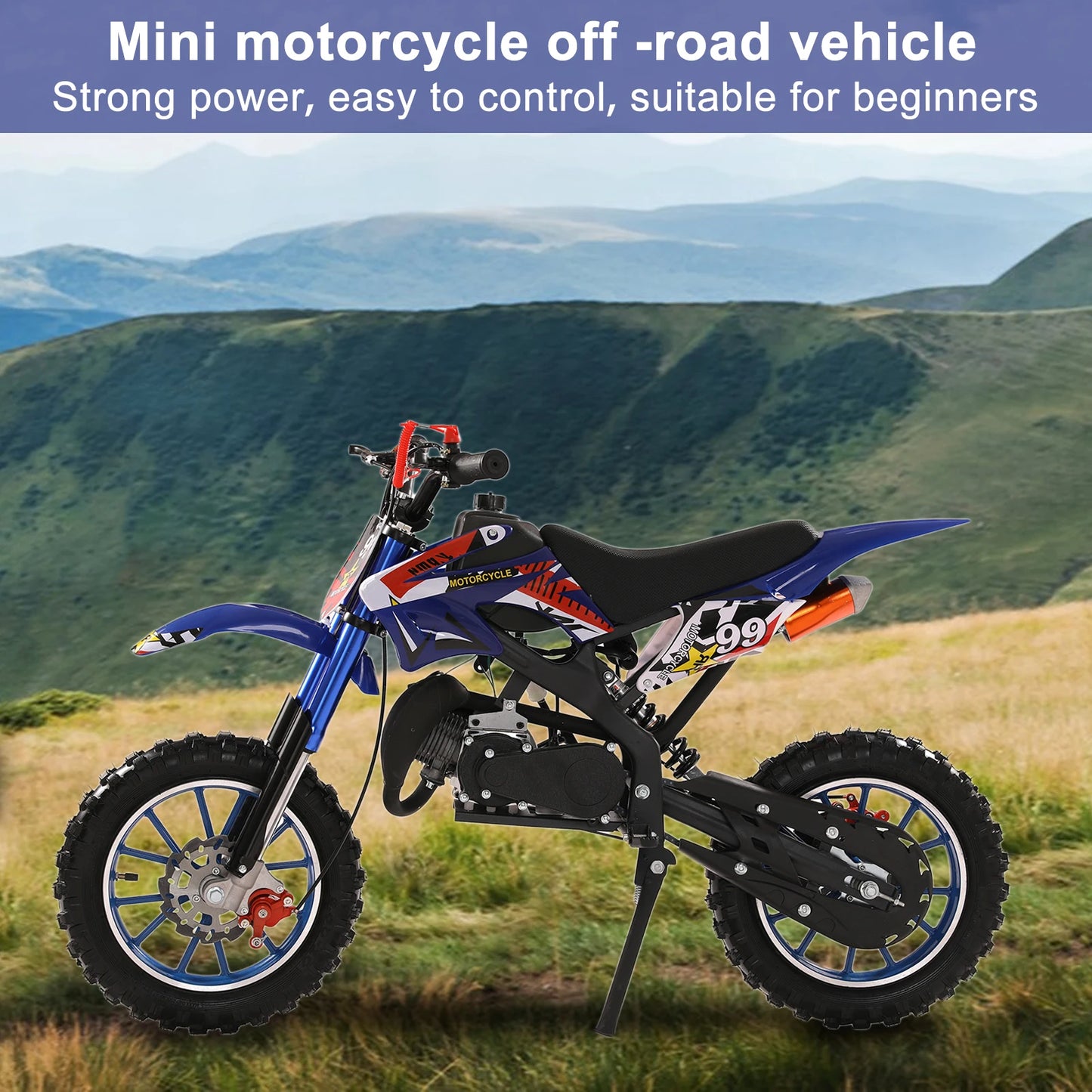 Pocket Dirt Bike Motocross With Front Rear Disc Brakes