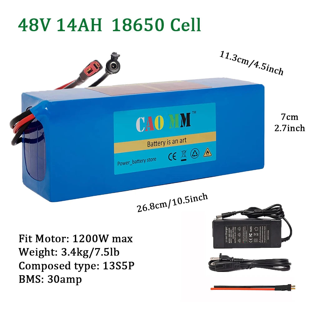 CAO MM 36V Ebike Battery 10Ah To 20Ah ElectricBikes