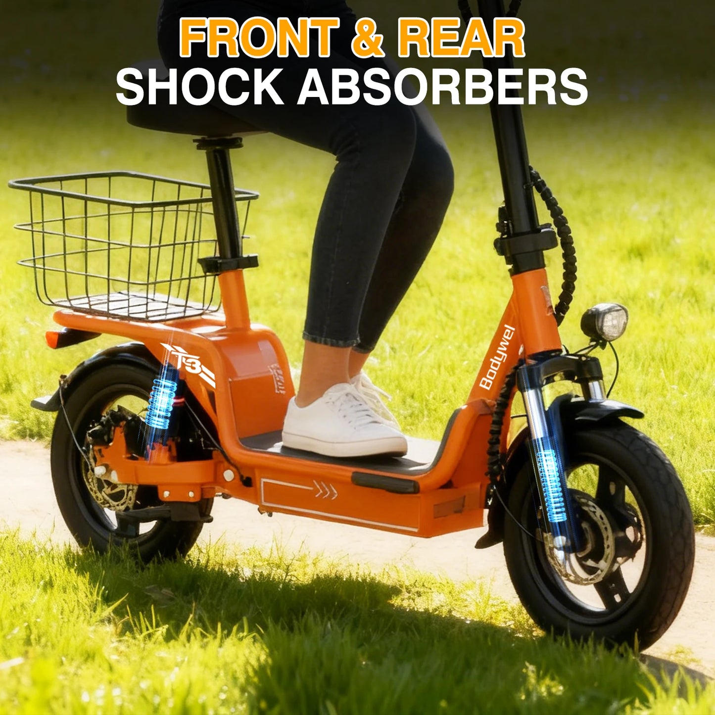 Bodywel T3 Electric Bike For Adults Foldable Fat Tire E Bike With Seat