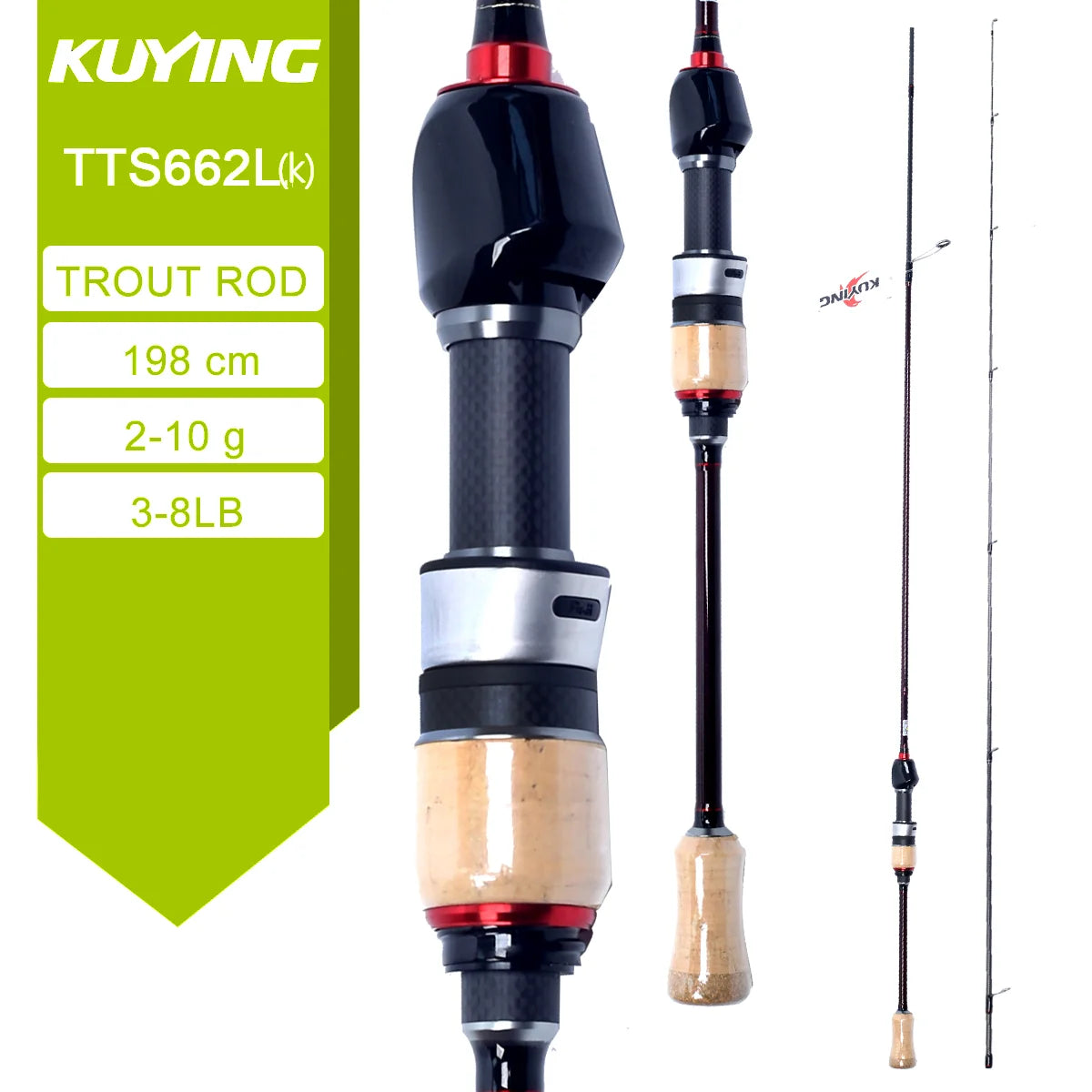KUYING Carbon Lure Rod For Casting And Spinning River Ocean