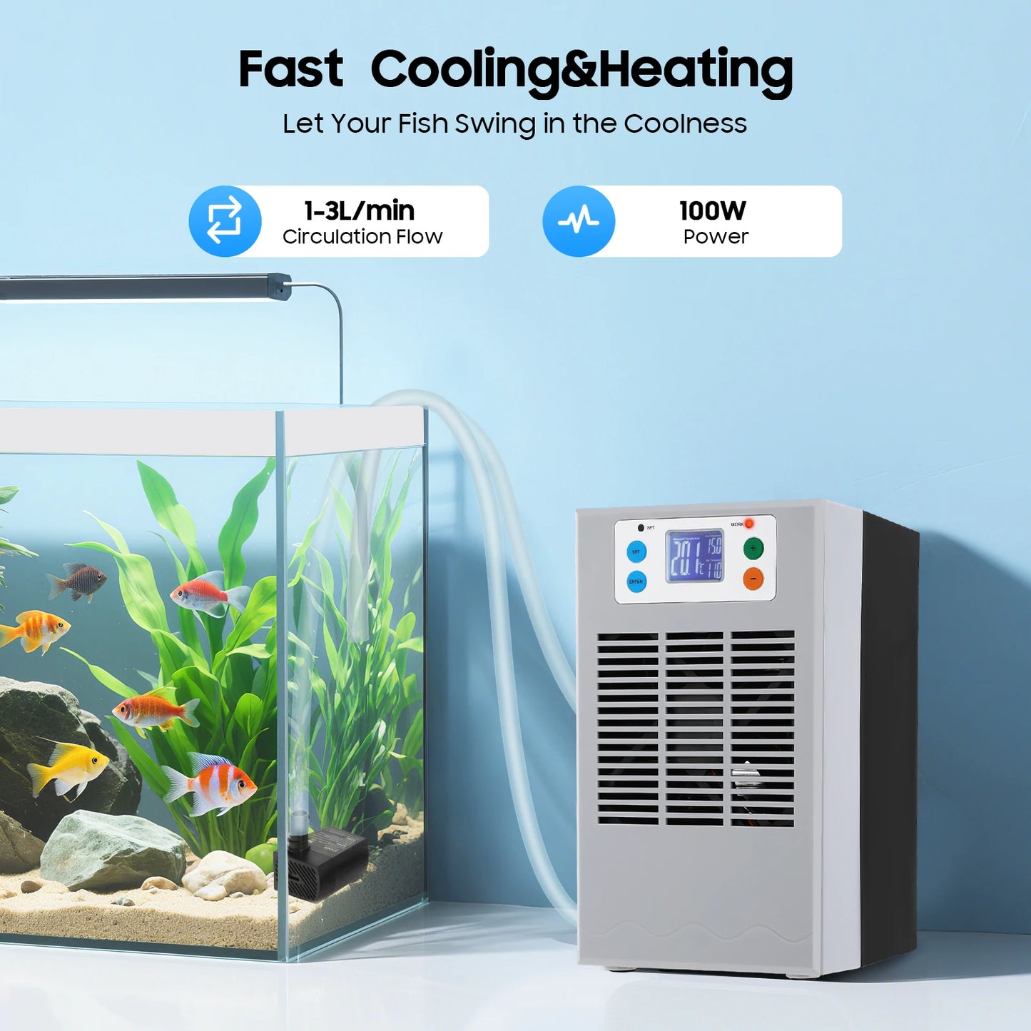100W Fish Tank Cooling and Heating Machine for Aquariums