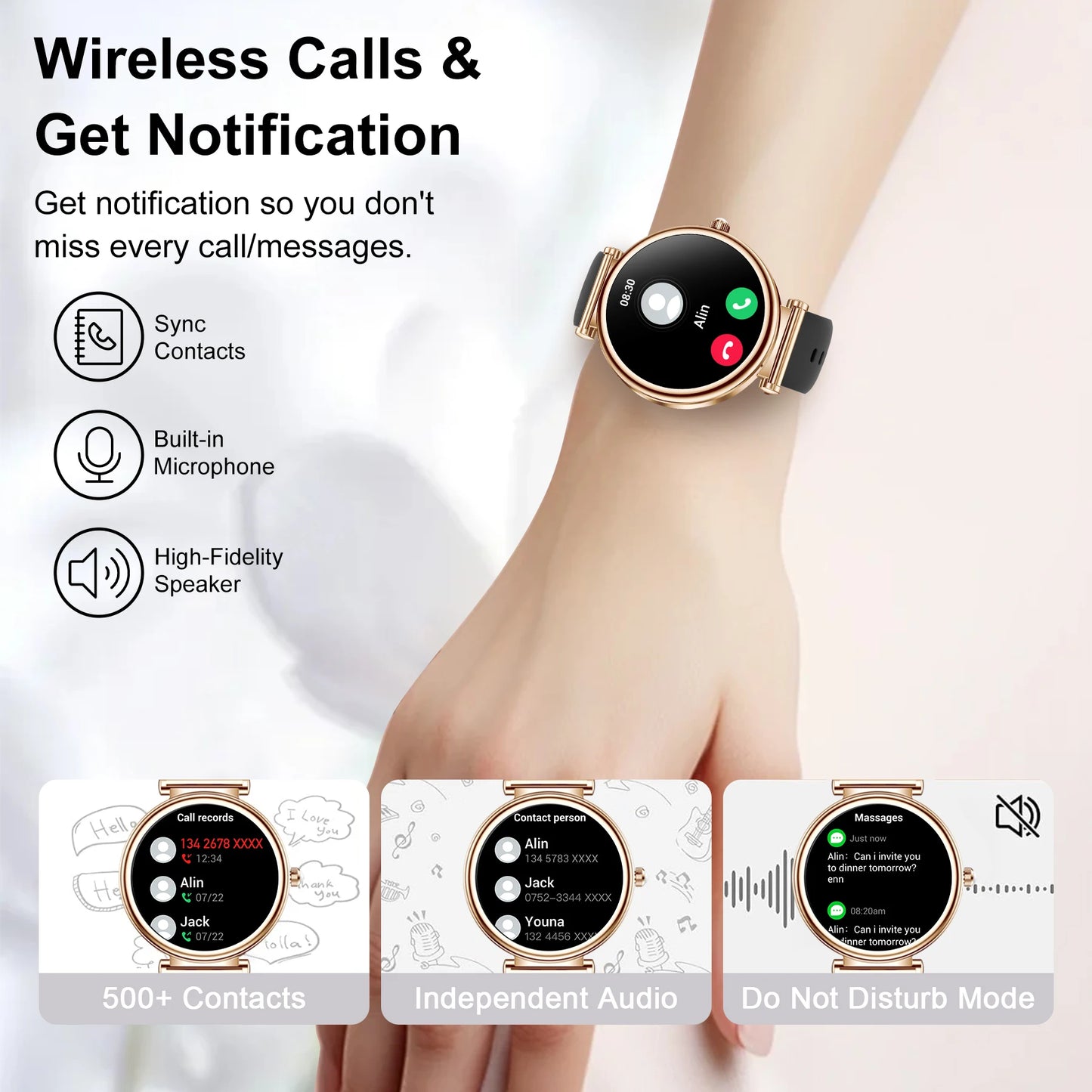 INNOFOVO Smart Watch With Wireless Calls For iPhone And Android Sport Modes