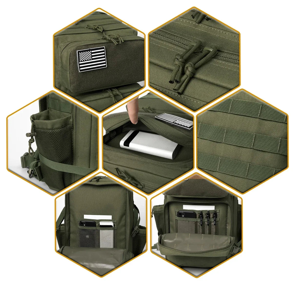 ReFire Gear Tactical Backpack With Bottle Holder For Outdoor Travel