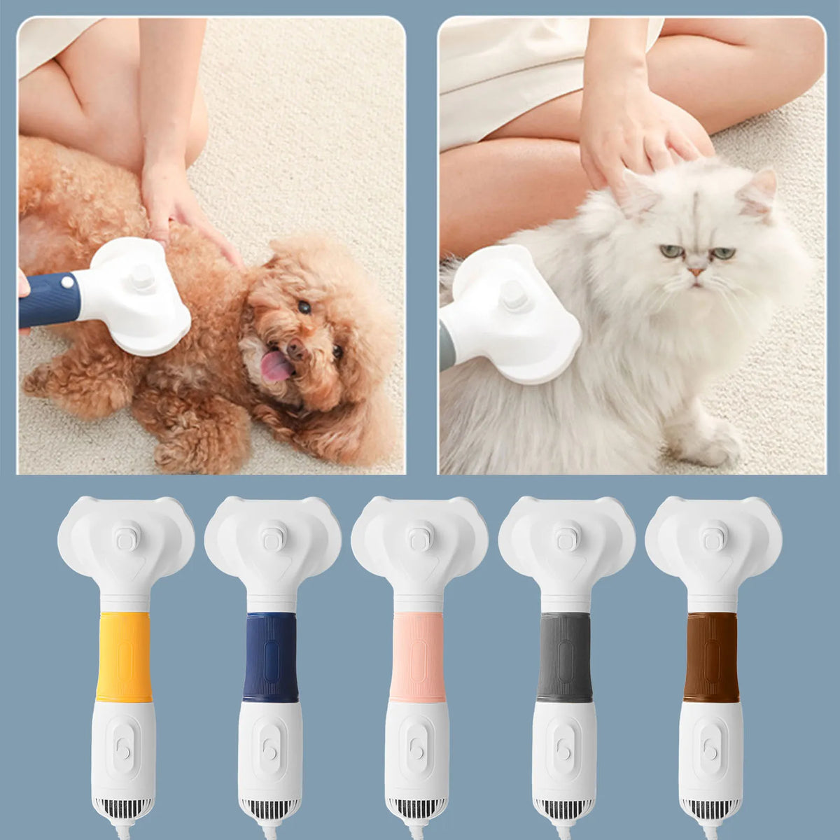 Pet Hair Dryer Brush for Pet Grooming and Deshedding