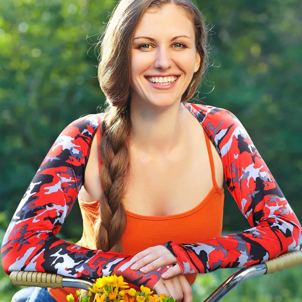 Ultra Thin Ice Silk Arm Sleeves With UV Sun Protection