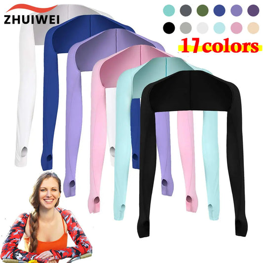 Ultra Thin Ice Silk Arm Sleeves With UV Sun Protection