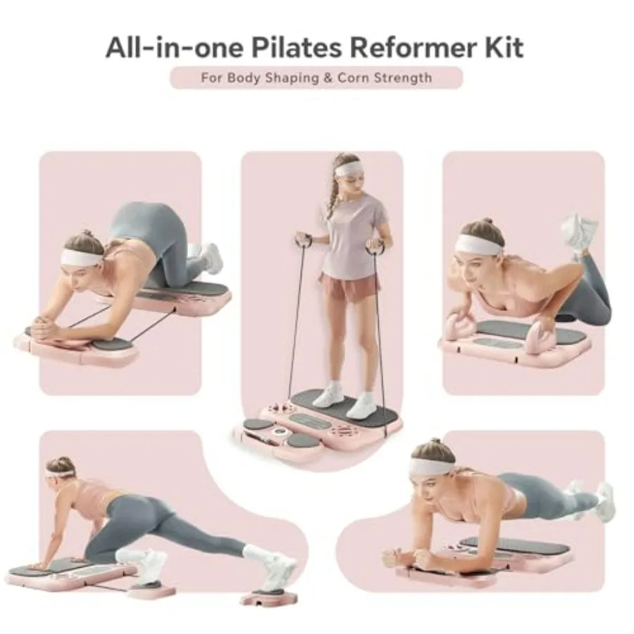 6-in-1 Pilates Reformer Board for Full Body Home Workouts