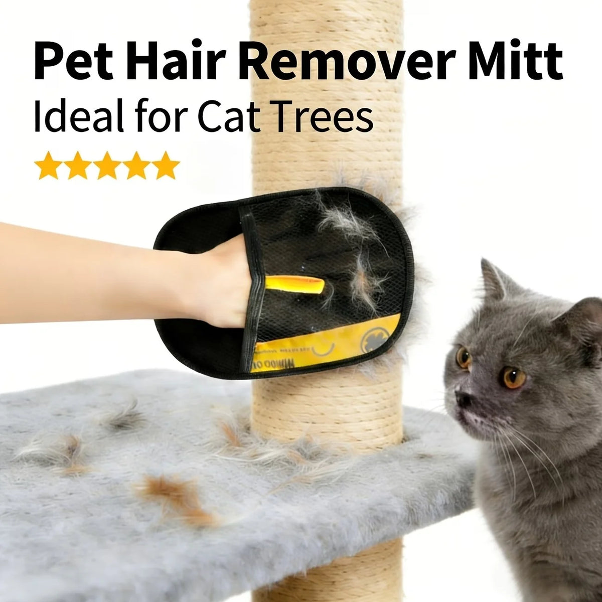 Double-Sided Pet Hair Removal Grooming Gloves for Cats and Dogs