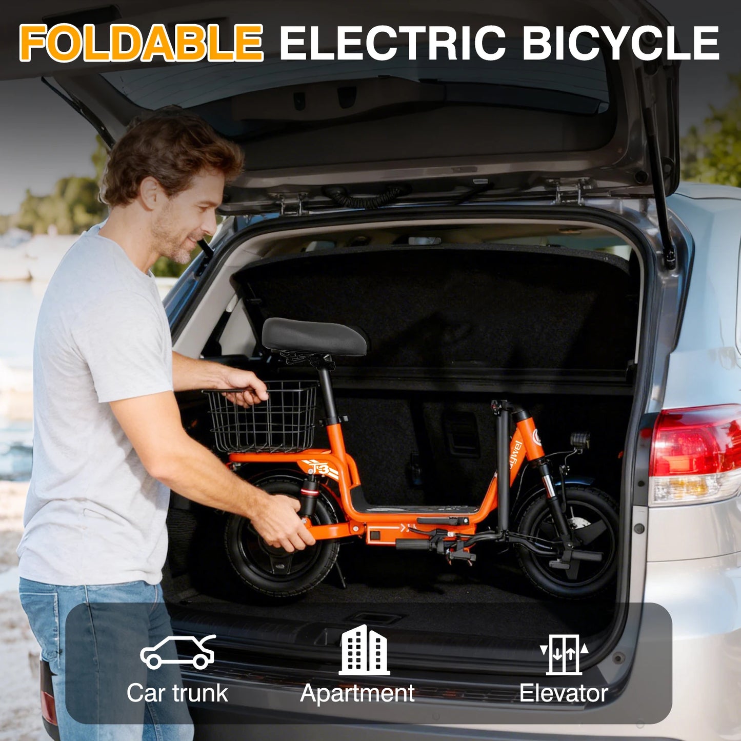 Bodywel T3 Electric Bike For Adults Foldable Fat Tire E Bike With Seat