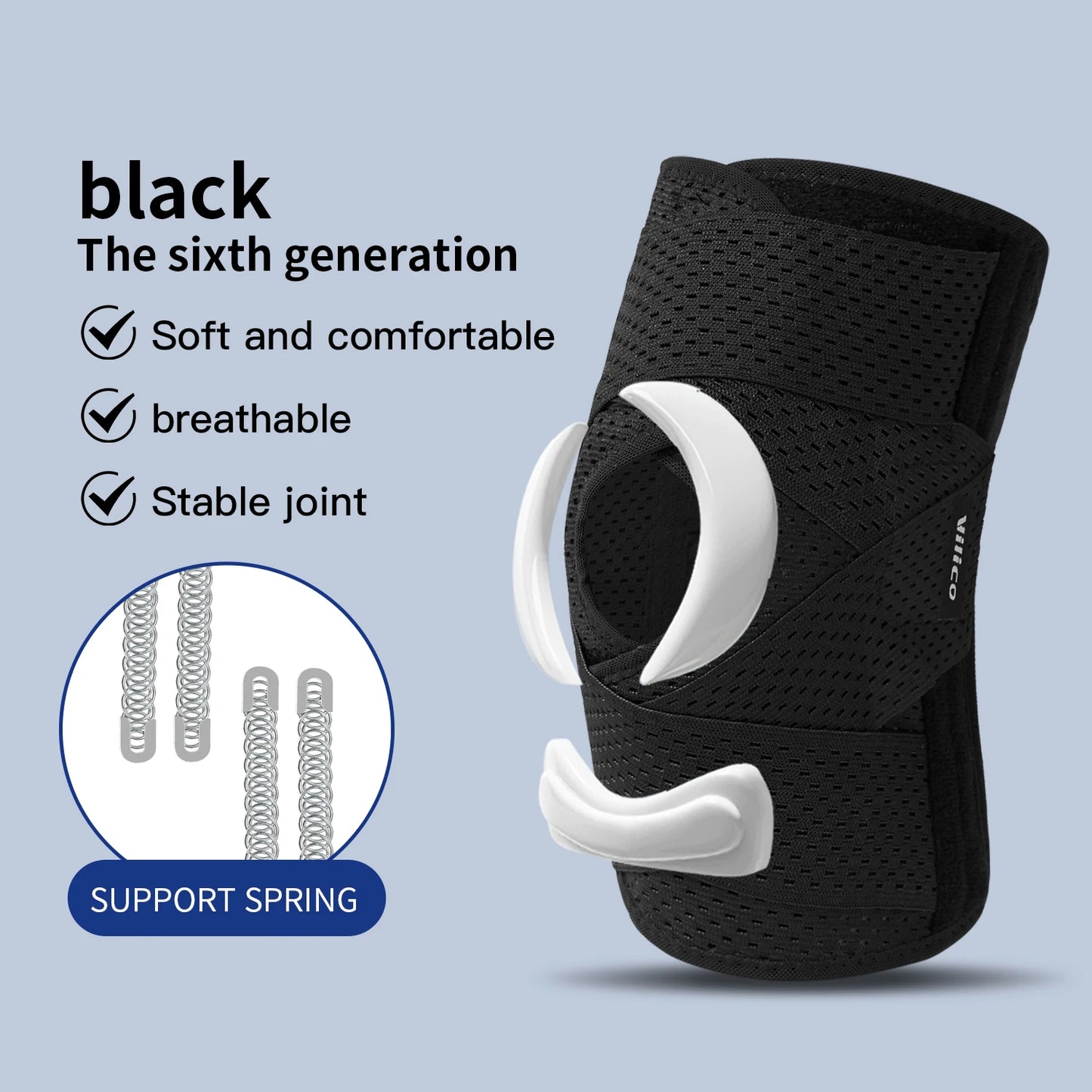 Elastic Pressurized Knee Pads Sports Knee Support Non Slip Protector