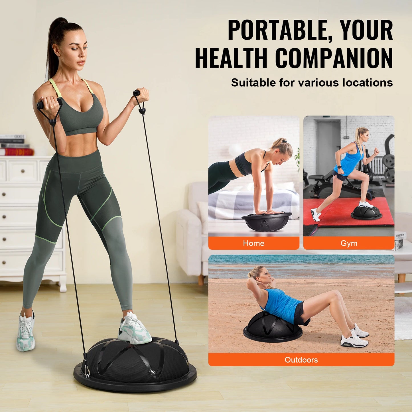 SucceBuy Half Exercise Ball Trainer For Full Body Workouts