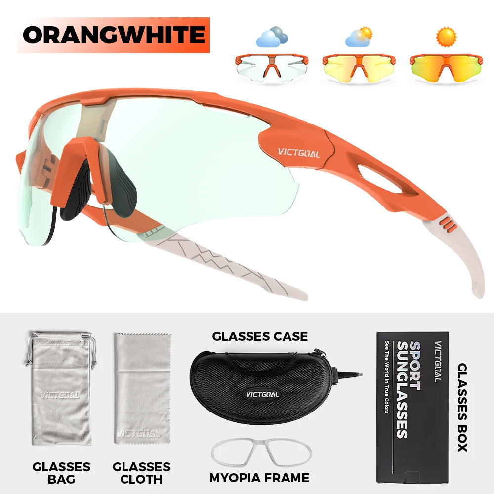 Victgoal Photochromic Cycling Sunglasses UV400 Protection for Men Women
