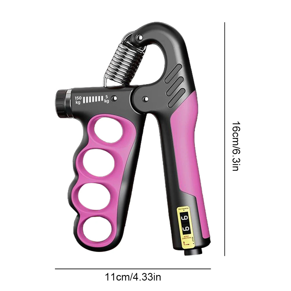 Hand Grip Strengthener 5-100Kg Adjustable Resistance With Counter