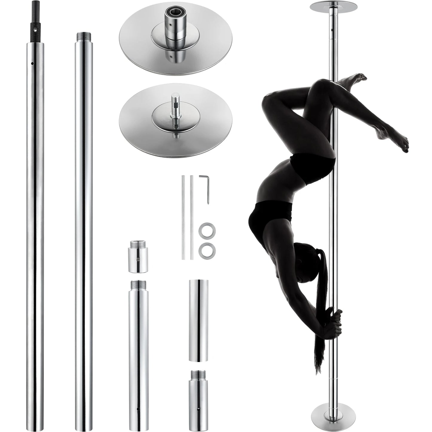 SucceBuy Professional Dancing Pole Kit Heavy Duty Stainless Steel