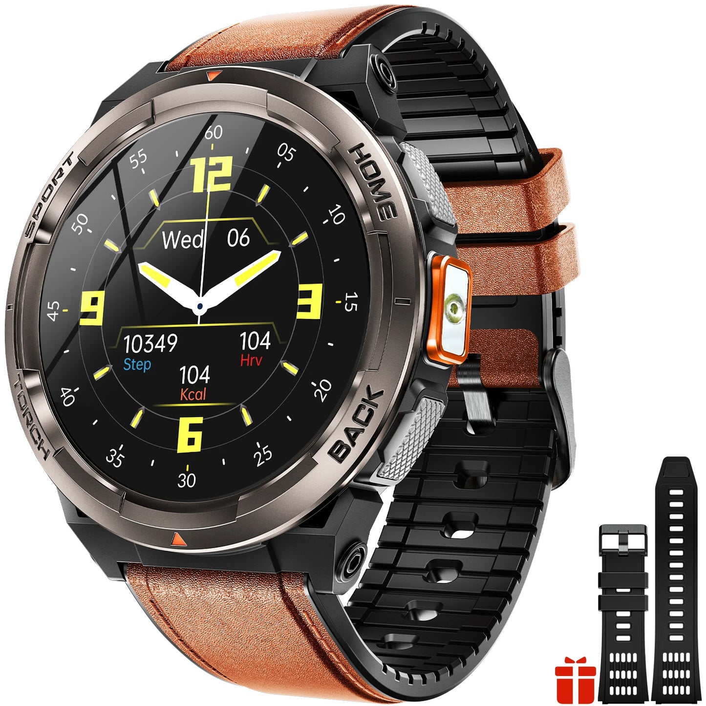 EIGIIS KE5 Smartwatch With Compass 3ATM Barometer LED Flashlight Waterproof