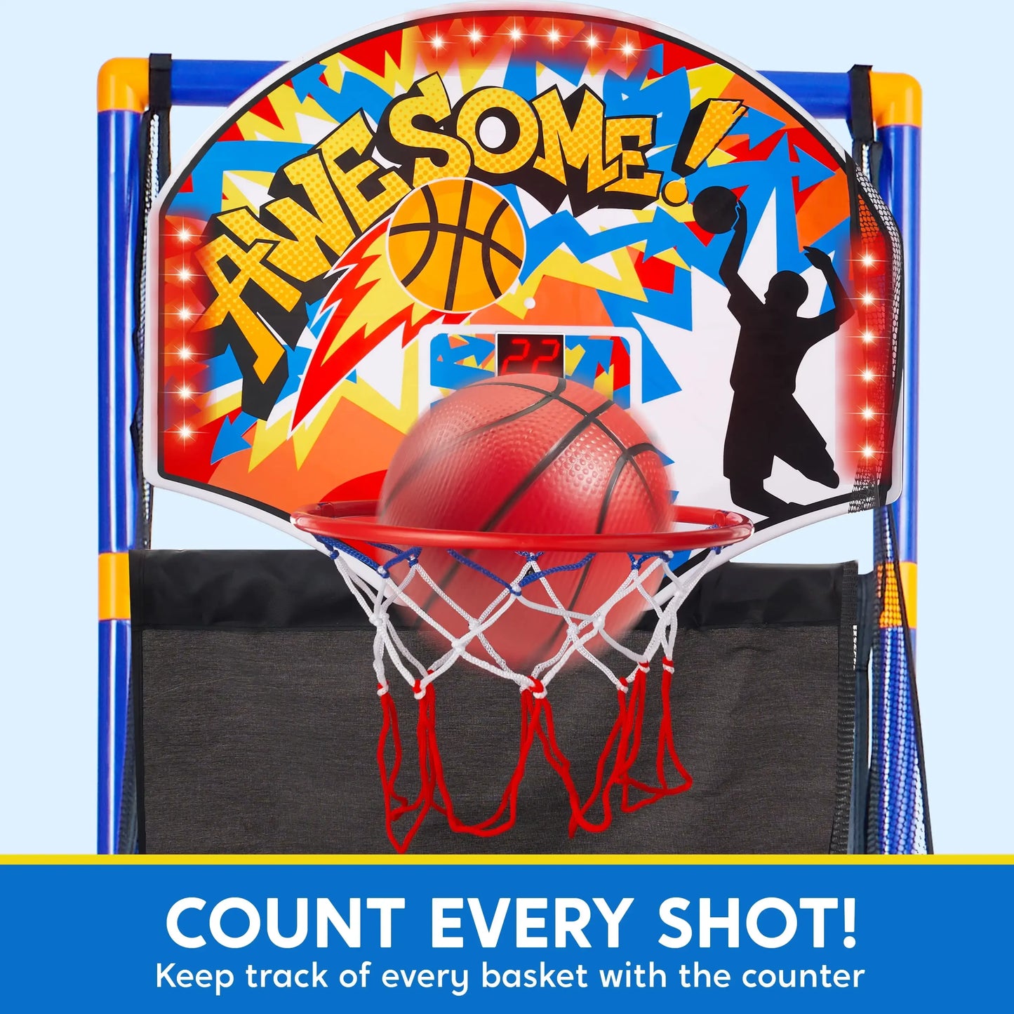 Joyfy LED Scoring Arcade Basketball Game With 4 Balls