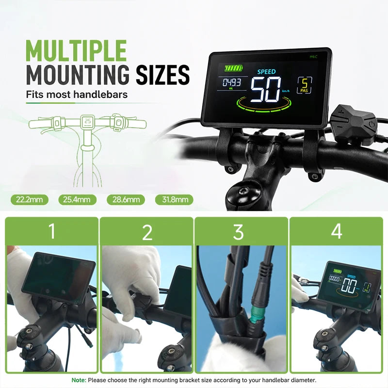 Haytrix Electric Bike LCD Display Meter Control Panel