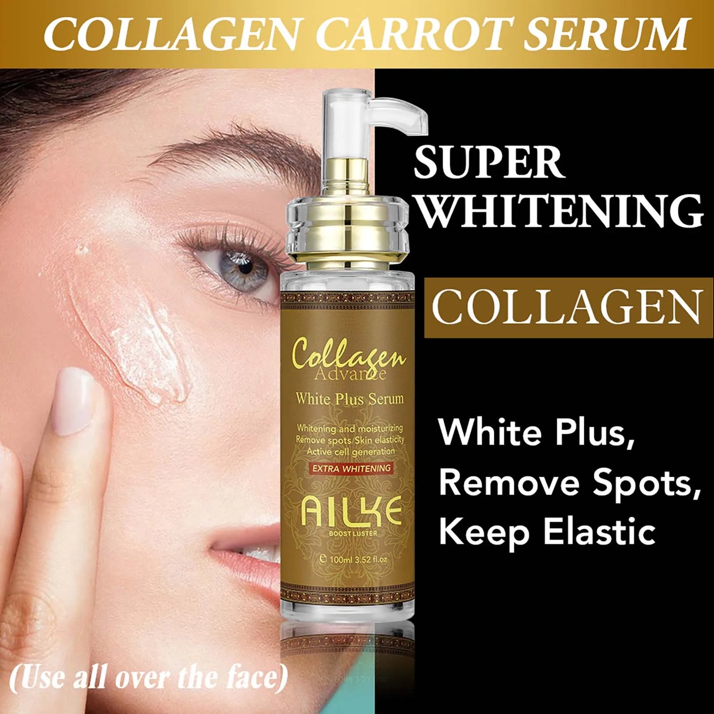 AILKE Collagen Skin Care Set For Women Whitening Freckle Removal Kit