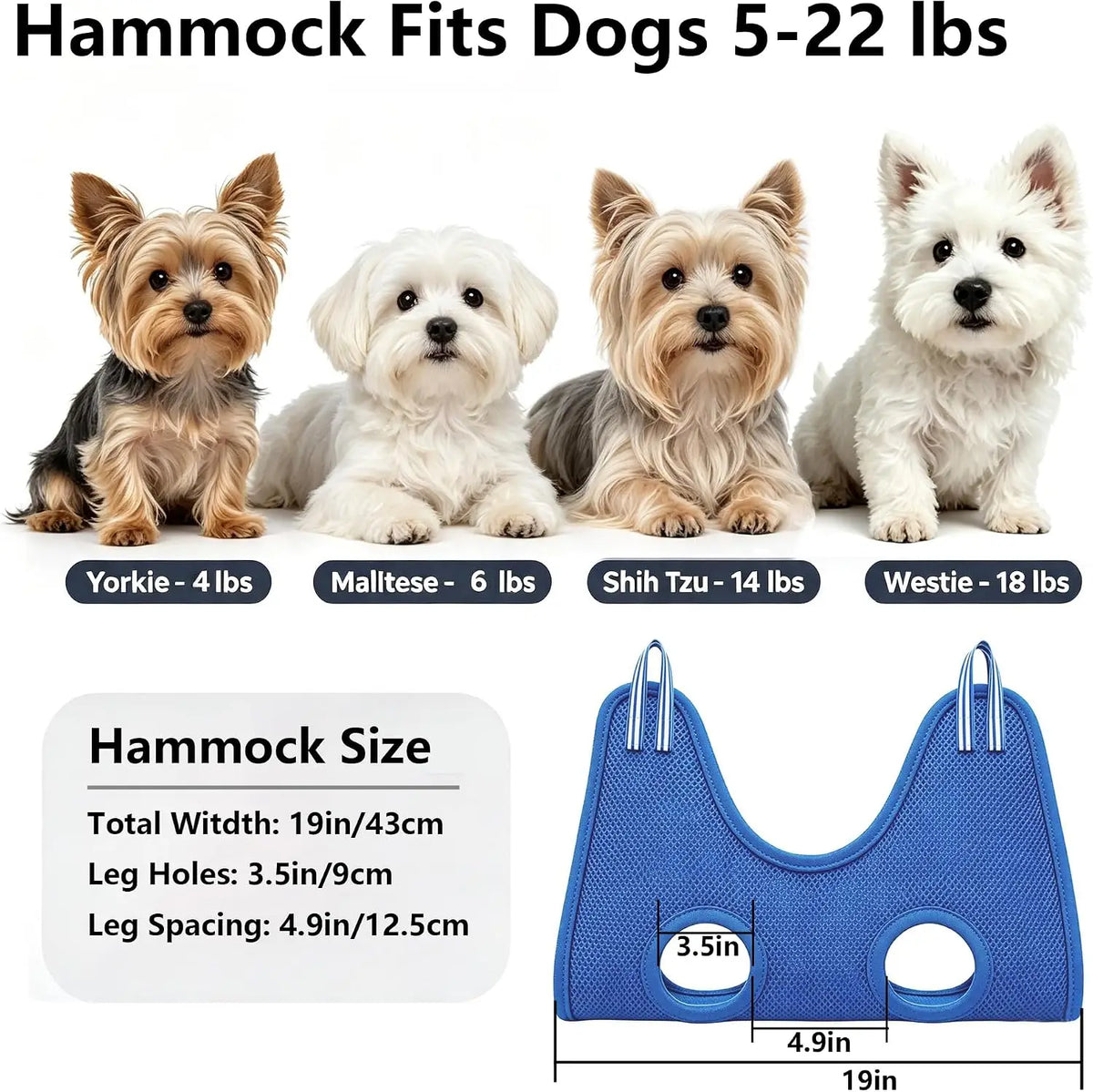 Dog Grooming Hammock Sling With Table Clamp And Adjustable Arm