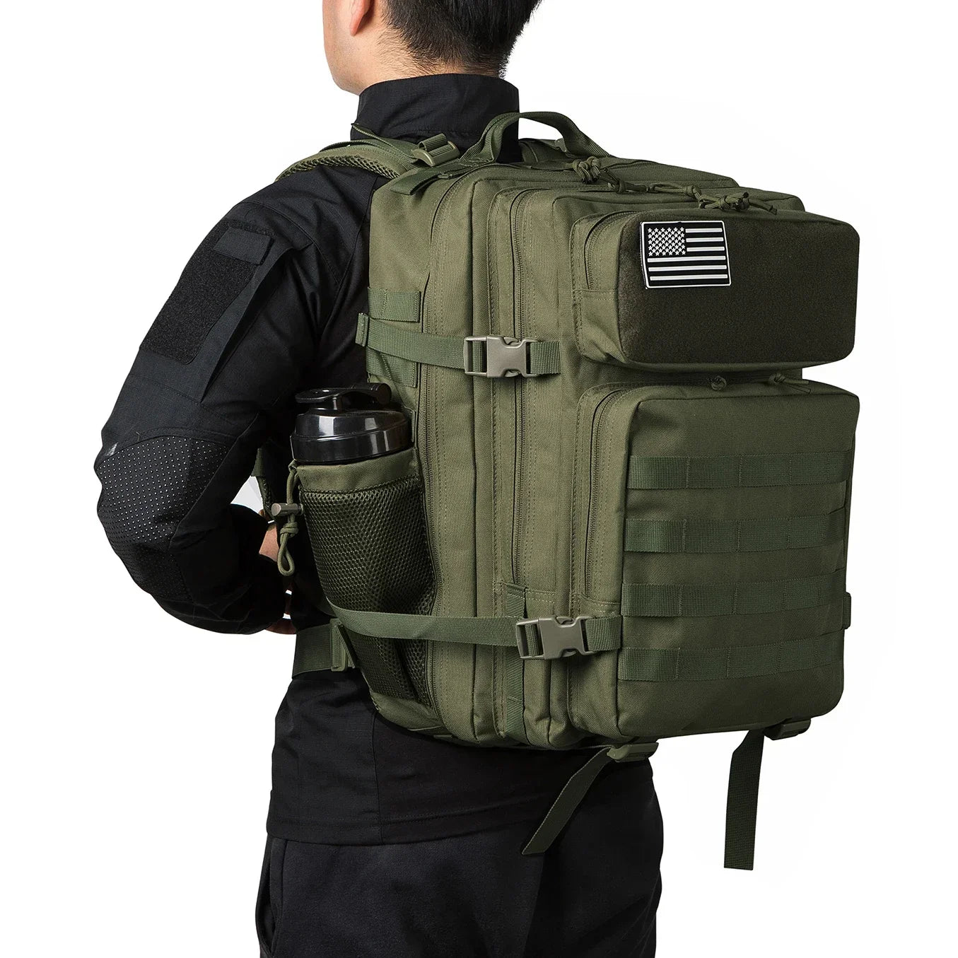 ReFire Gear Tactical Backpack With Bottle Holder For Outdoor Travel