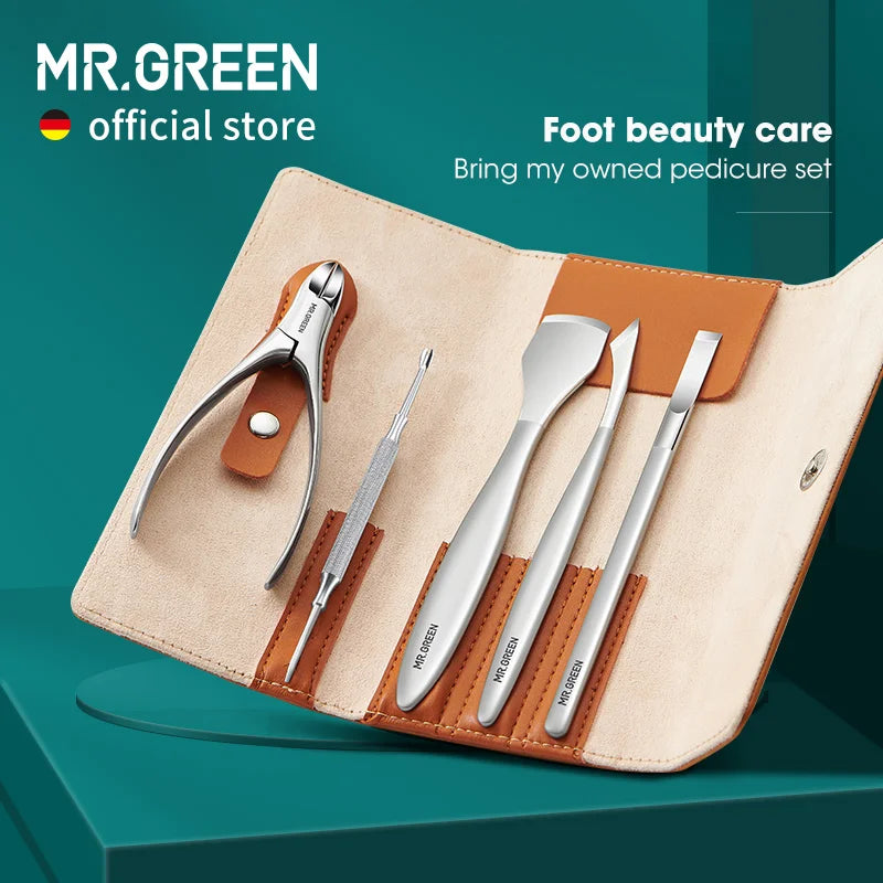 MR.GREEN Pedicure Knife Set Nail Nippers Clipper Foot Care Tools Stainless Steel