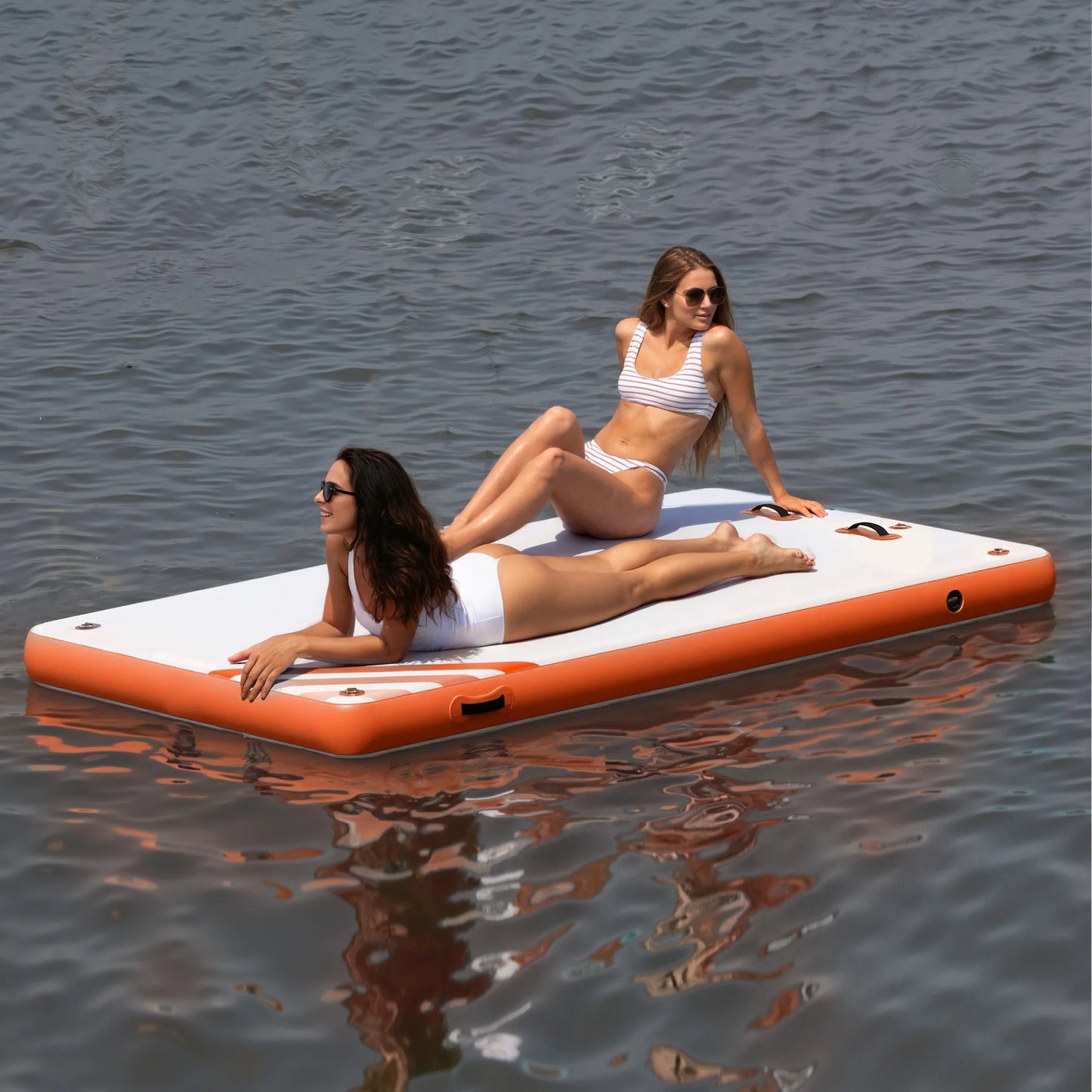 Portable Inflatable Floating Dock Platform Water Mat With Air Pump