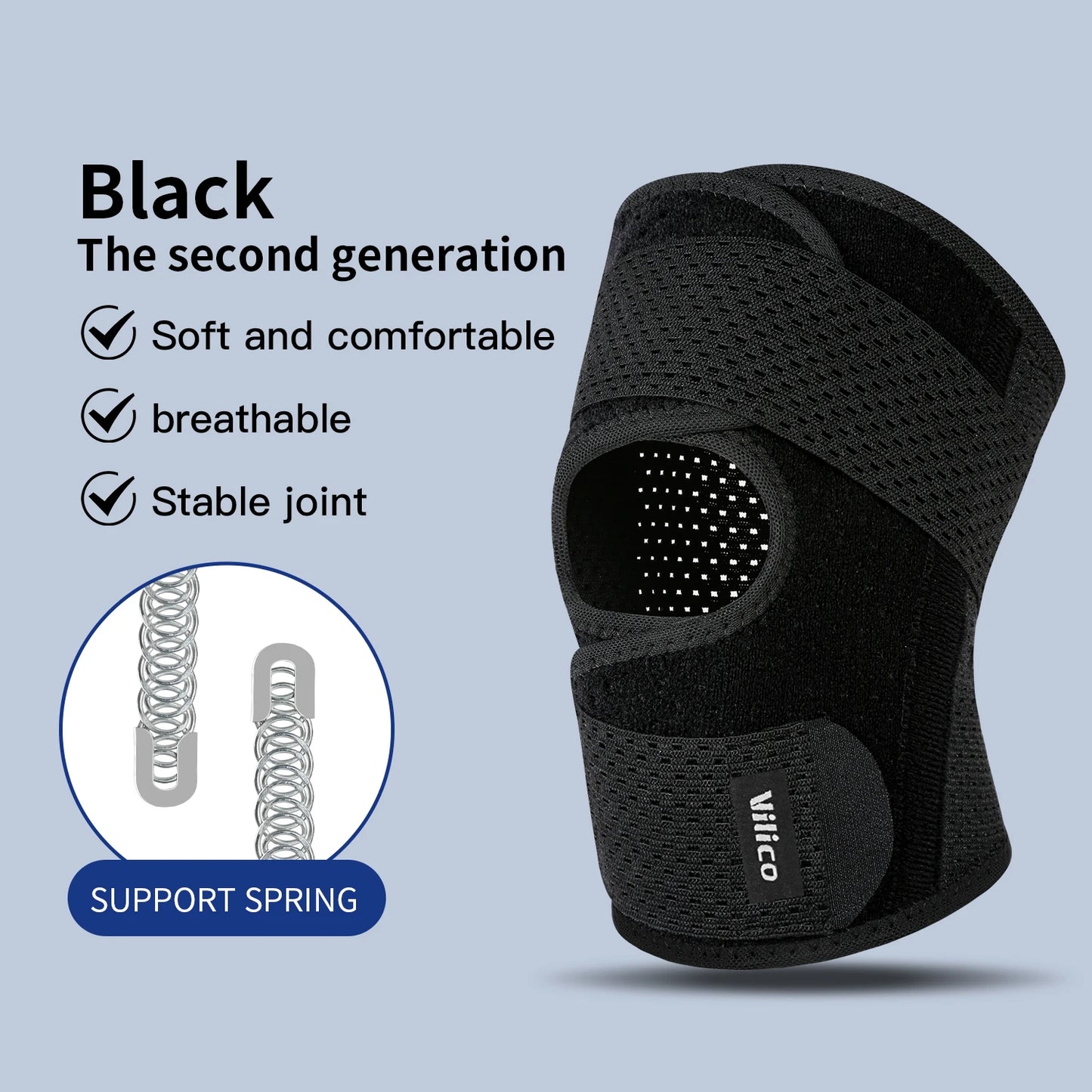 Elastic Pressurized Knee Pads Sports Knee Support Non Slip Protector