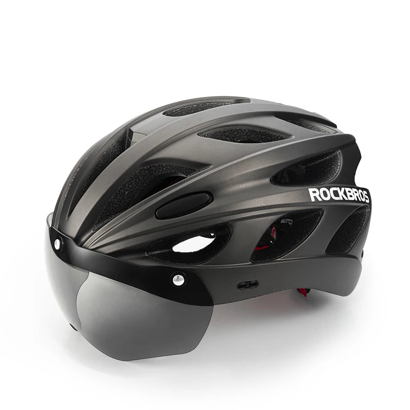 ROCKBROS Lightweight Cycling Helmet With Goggles For MTB And Road