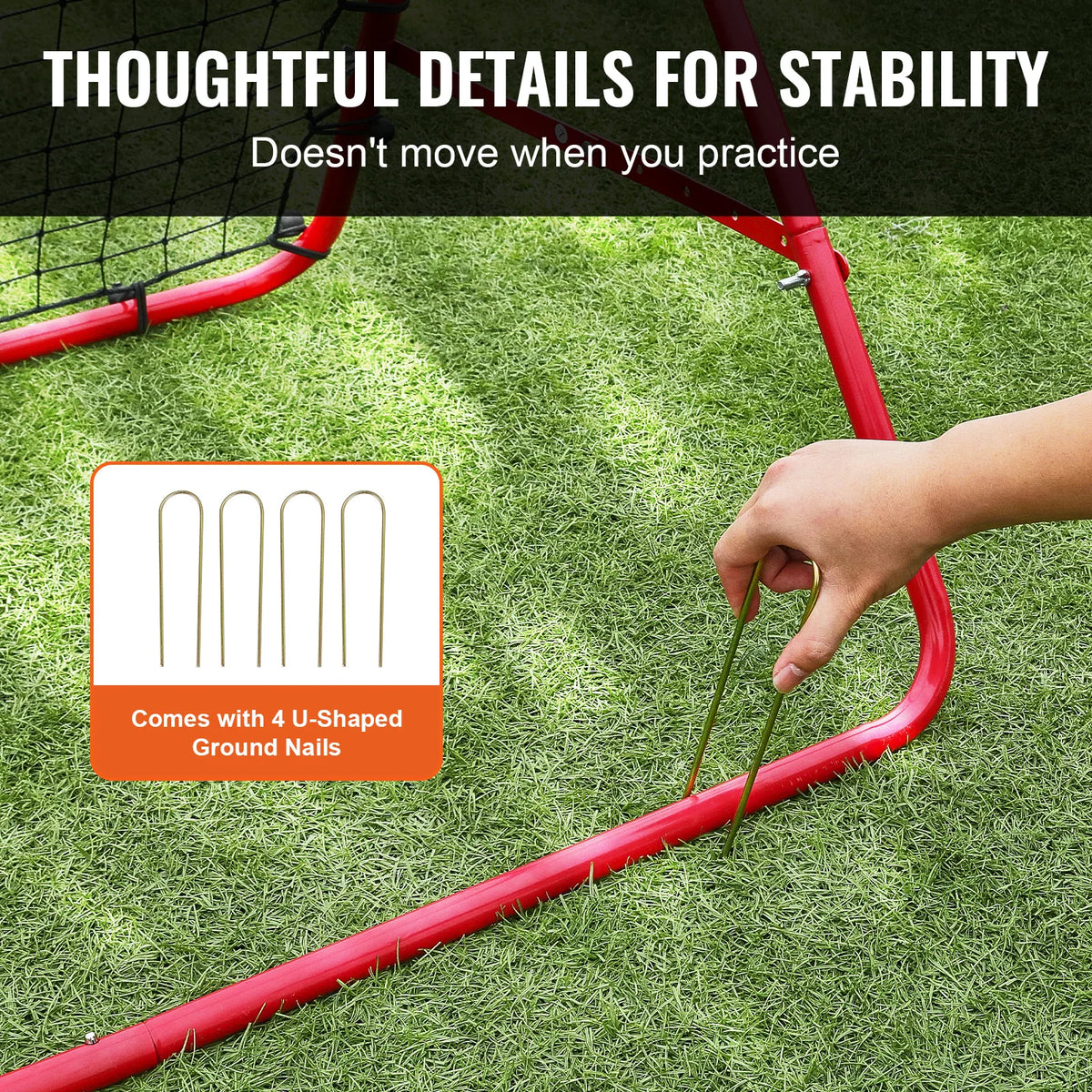 VEVOR Soccer Rebounder Net for Football Training with Adjustable Angles