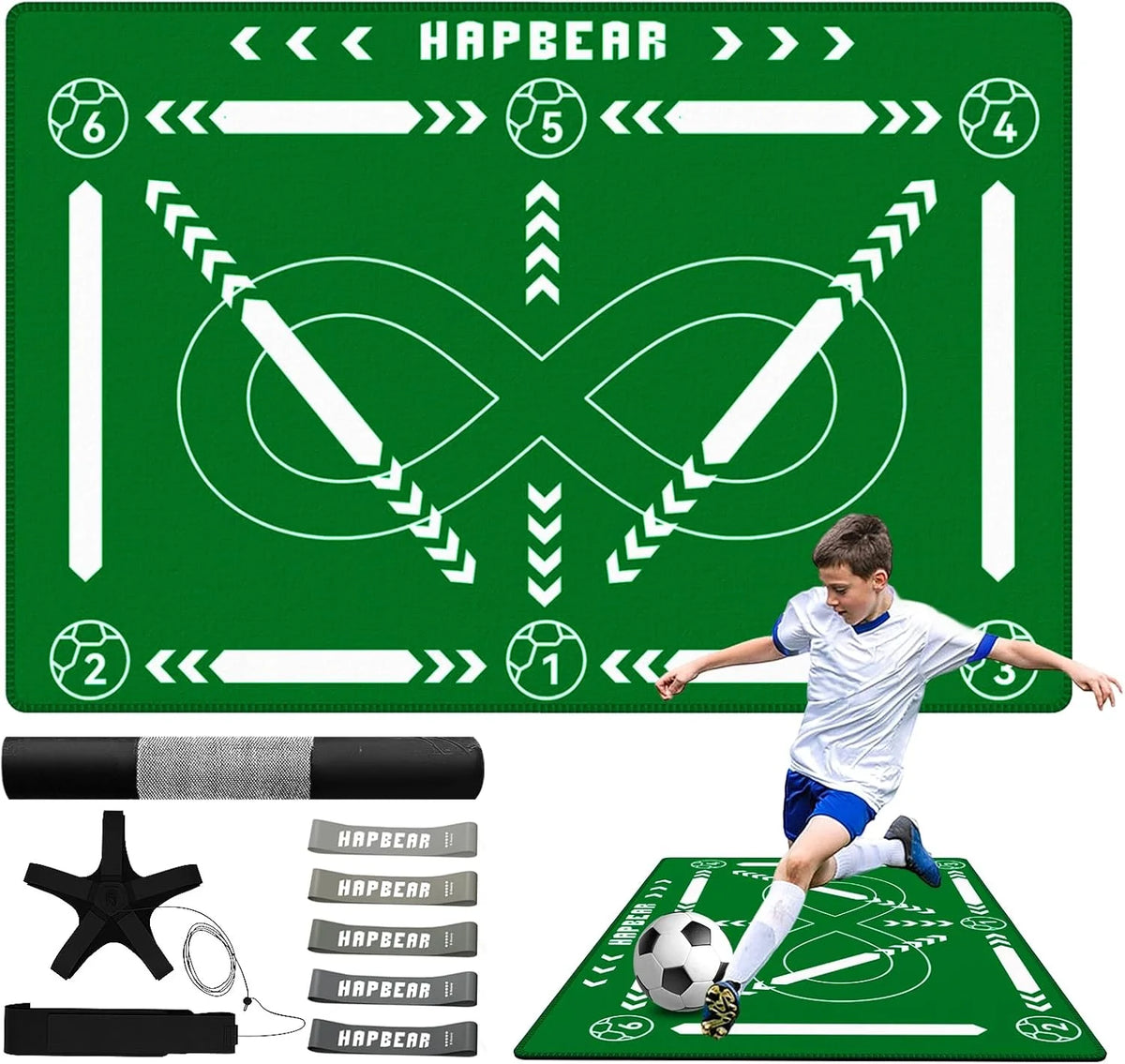 Soccer Footwork Training Mat for Ball Mastery and Agility Practice