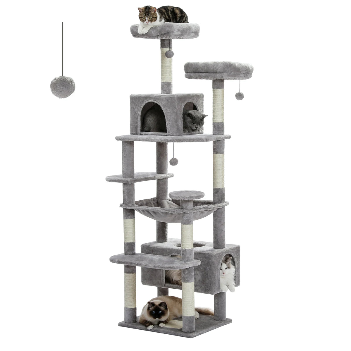 PAWZ Road Cat Tree With Scratching Posts Hammock And Condos