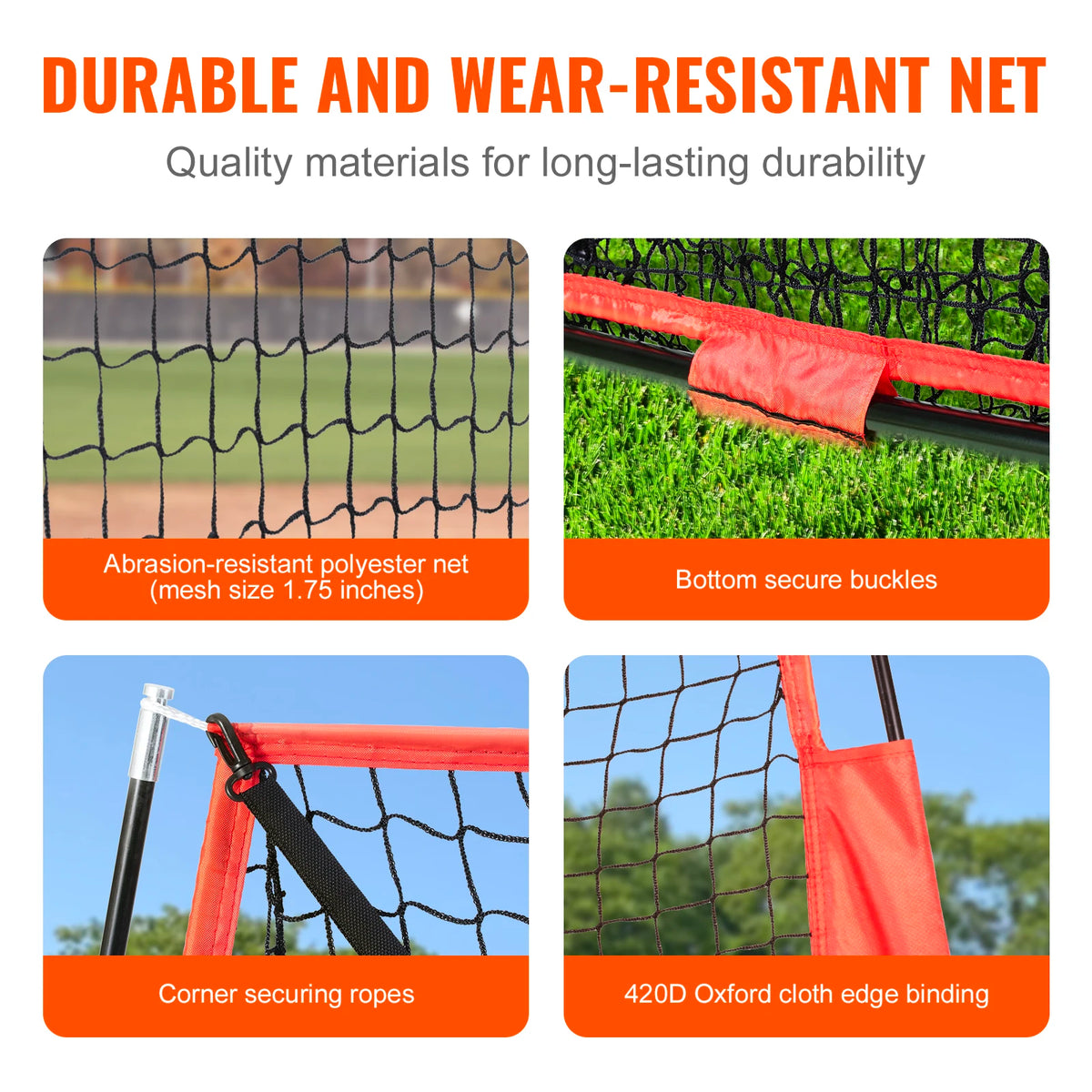 VEVOR Portable Baseball And Softball Practice Training Net