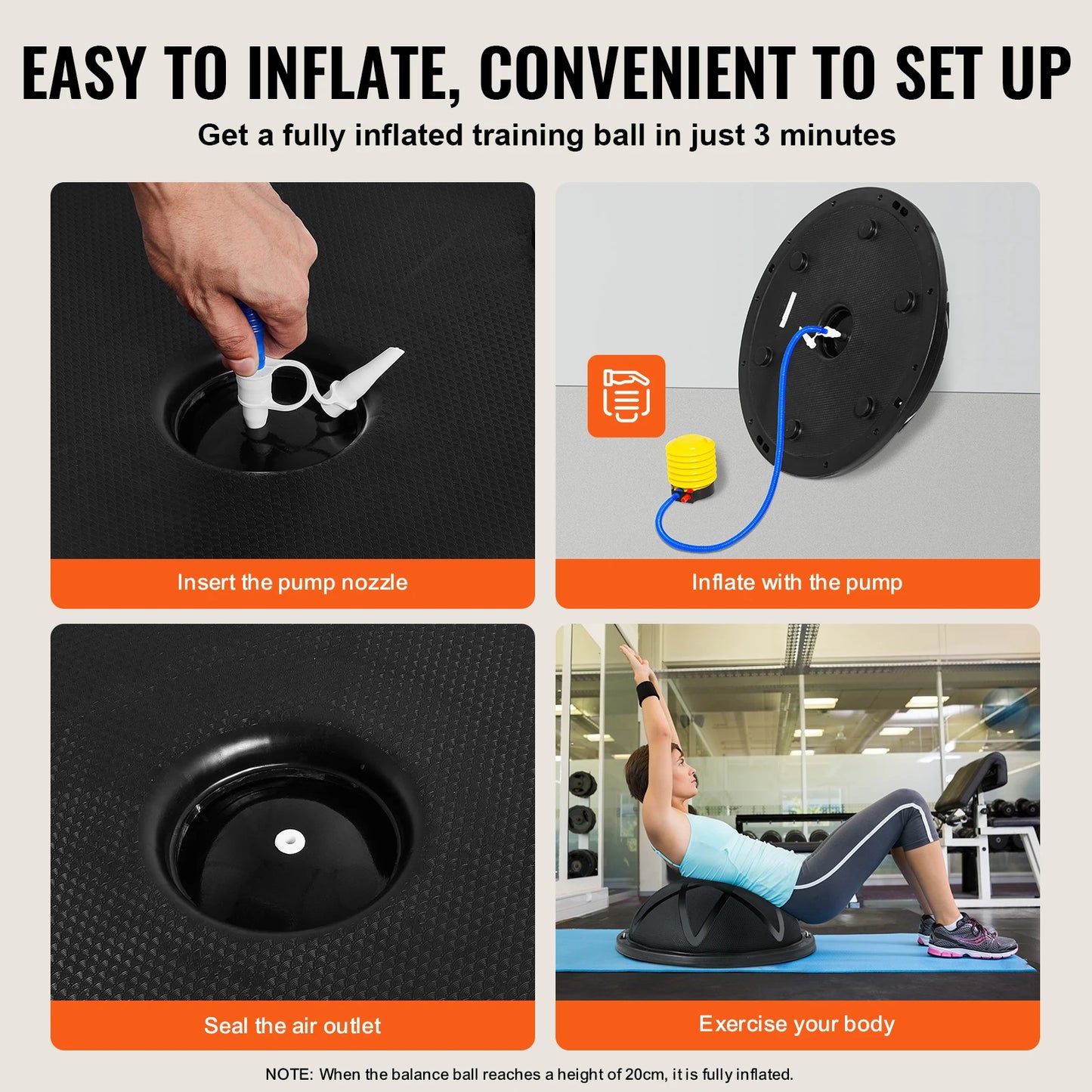 SucceBuy Half Exercise Ball Trainer For Full Body Workouts