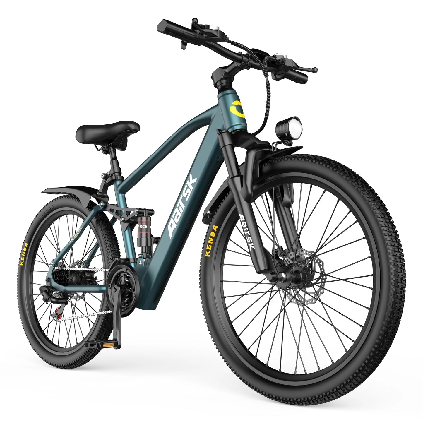 EOEOTWO Electric Fat Tire Mountain Ebike 1500W Peak 34MPH 390 Lb
