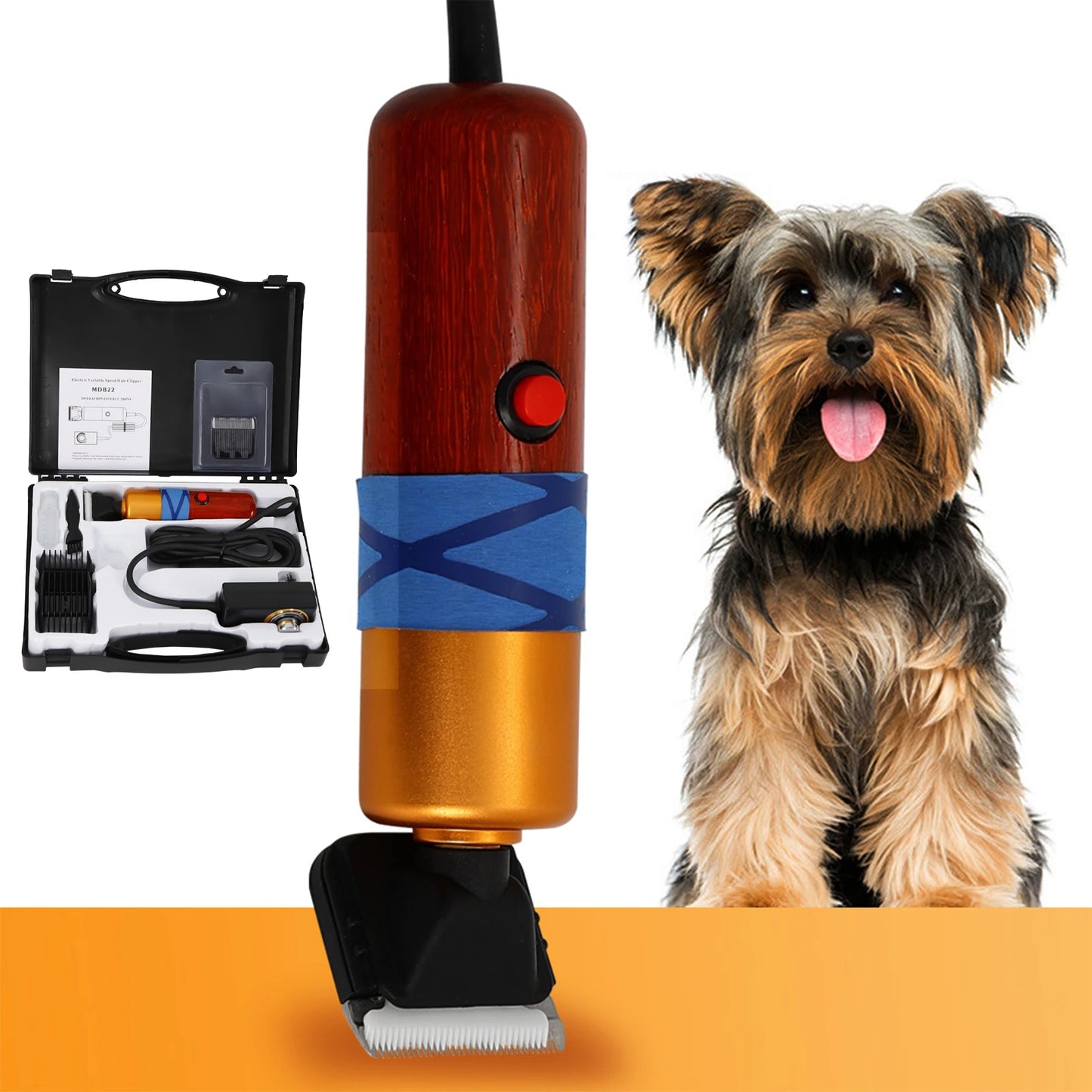 Pet Hair Clipper Low Noise Professional Electric Variable Speed