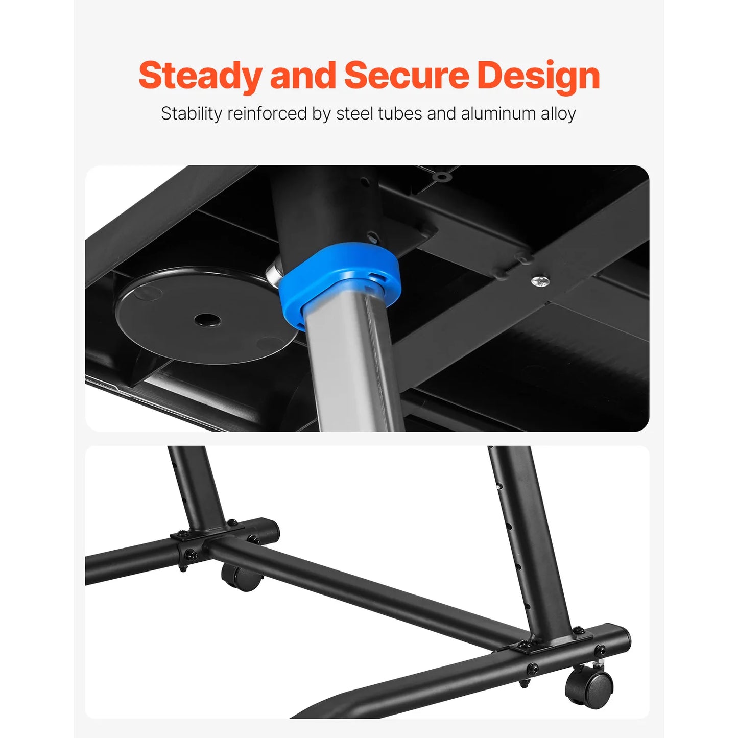 Cycling Desk For Home Office Foldable With Lockable Wheel