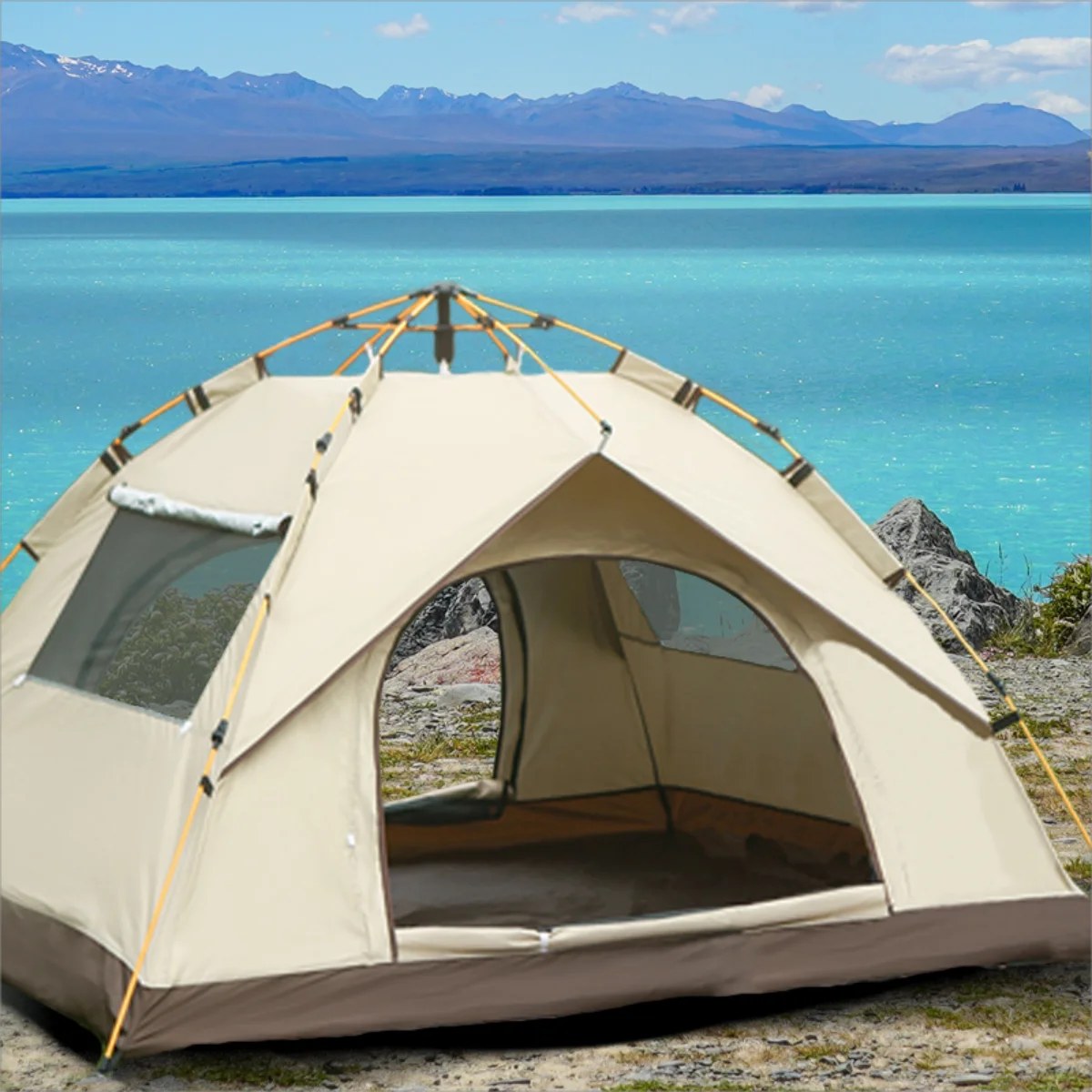 Pakicetus Outdoor Camping Tent With Two Doors And Two Windows
