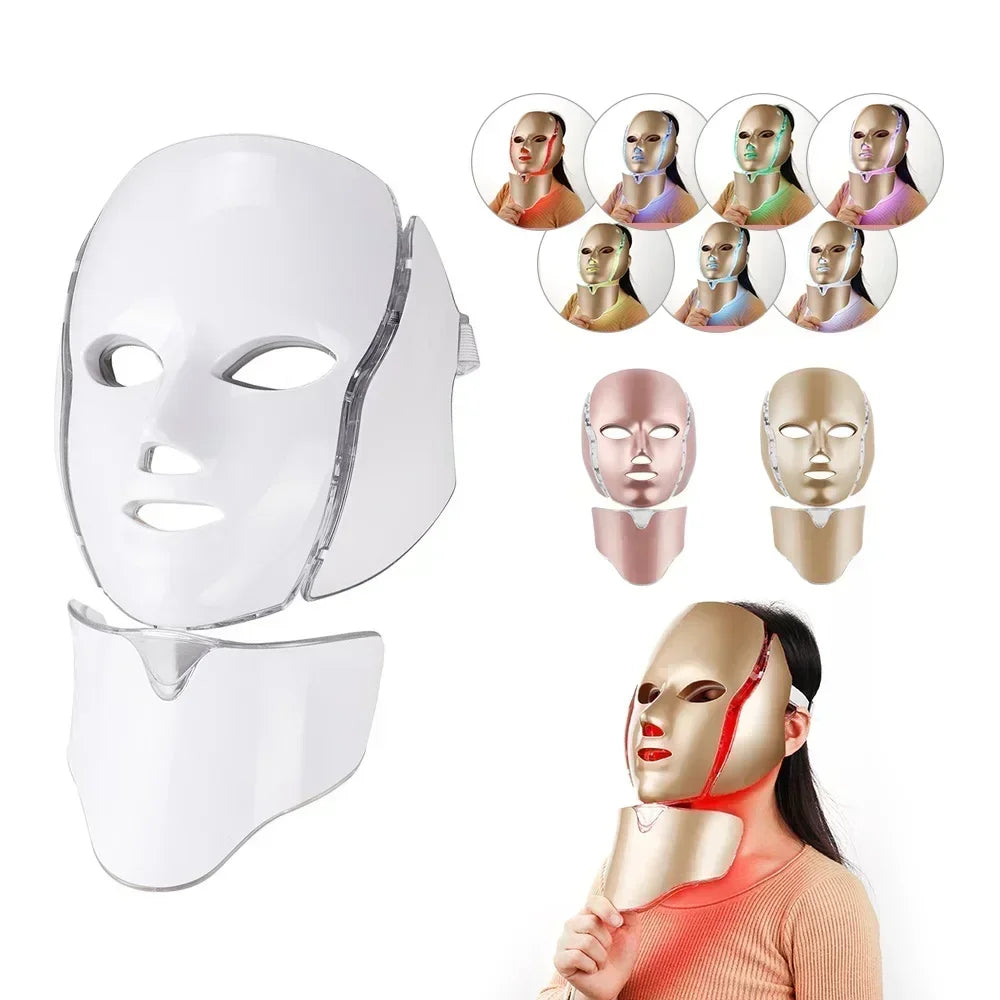 Iebilif 7 Color LED Face Mask For Anti Aging And Skin Rejuvenation