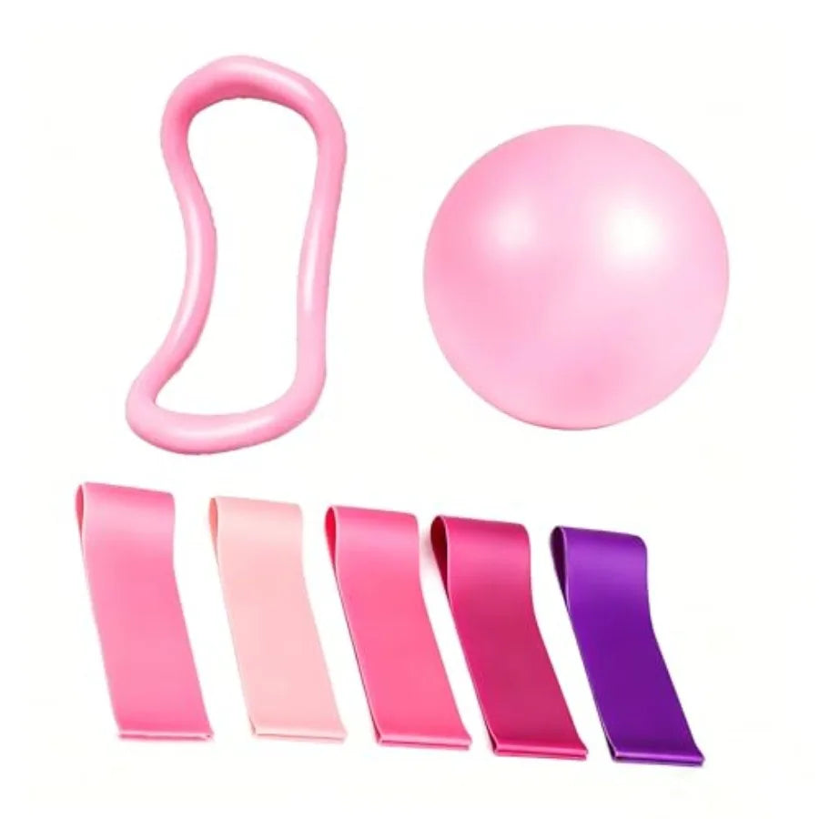 7-in-1 Pilates Workout Kit with Yoga Rings and Resistance Bands