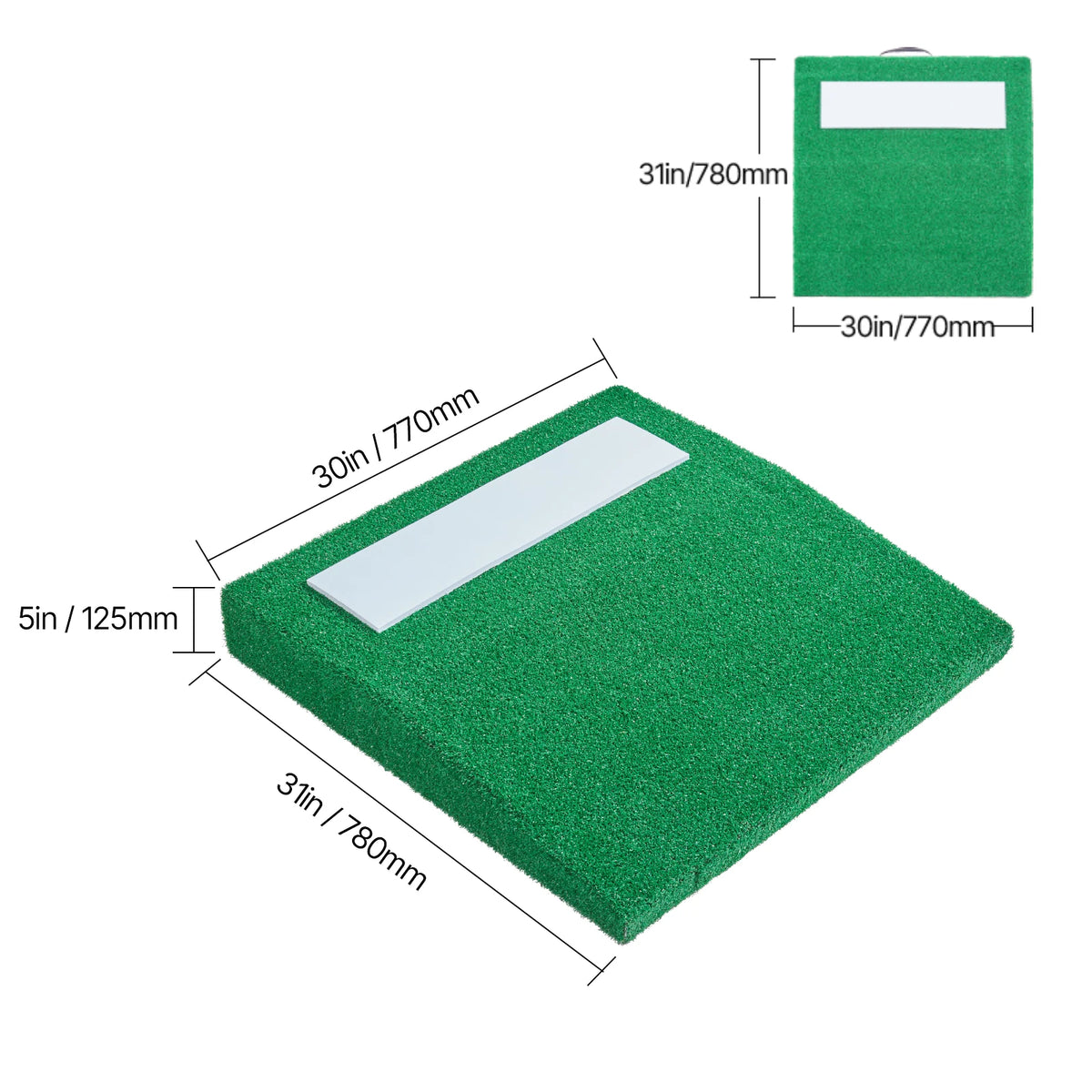 SucceBuy Baseball Softball Pitching Mound With Turf And Carry Handle