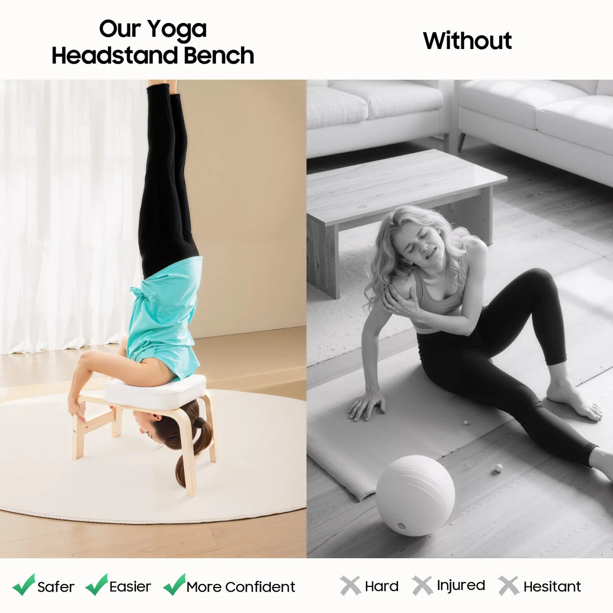 Yoga Inversion Bench for Headstand Shoulderstand and Handstand Practice