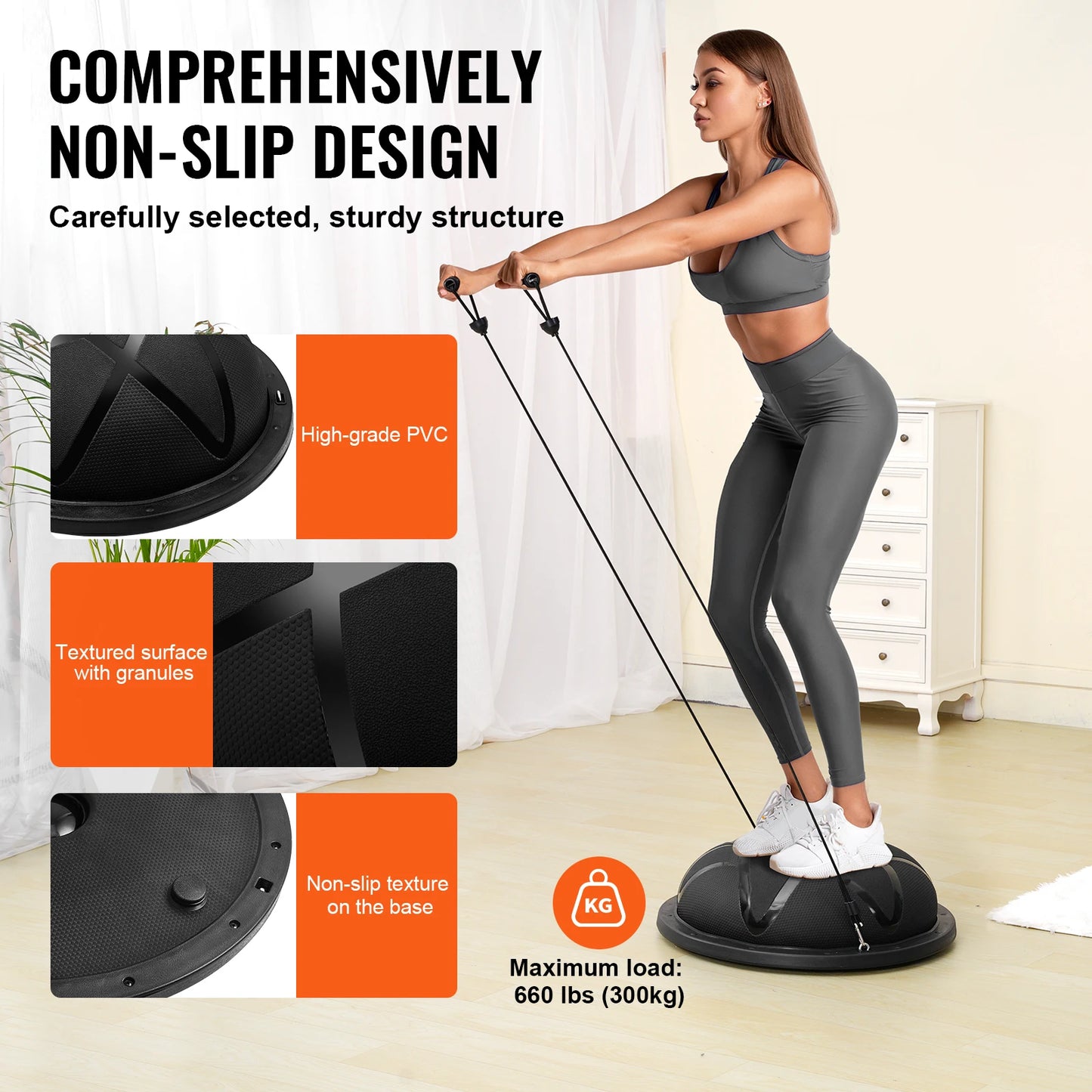 SucceBuy Half Exercise Ball Trainer For Full Body Workouts