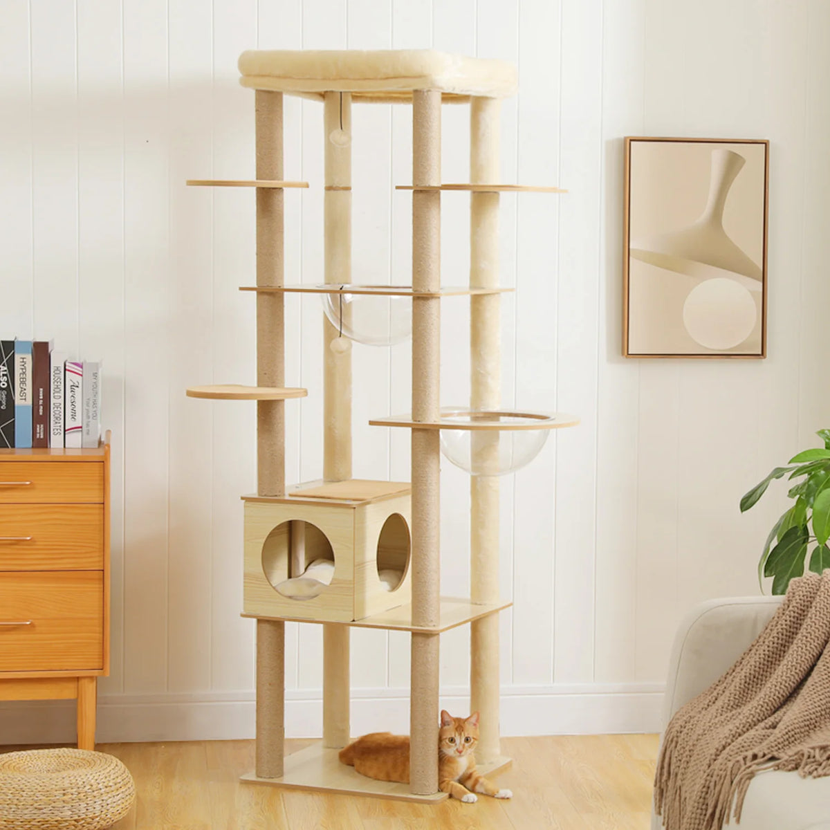 PAWZ Ro Multi Level Cat Tree Condo Hammock Scratching Posts