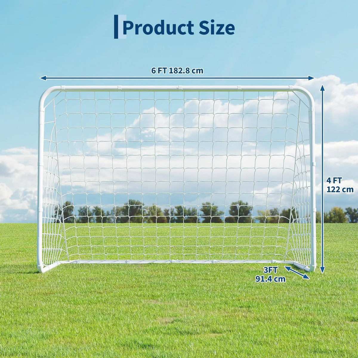 HiMISS Foldable Portable Soccer Goal with Steel Frame Carry Bag