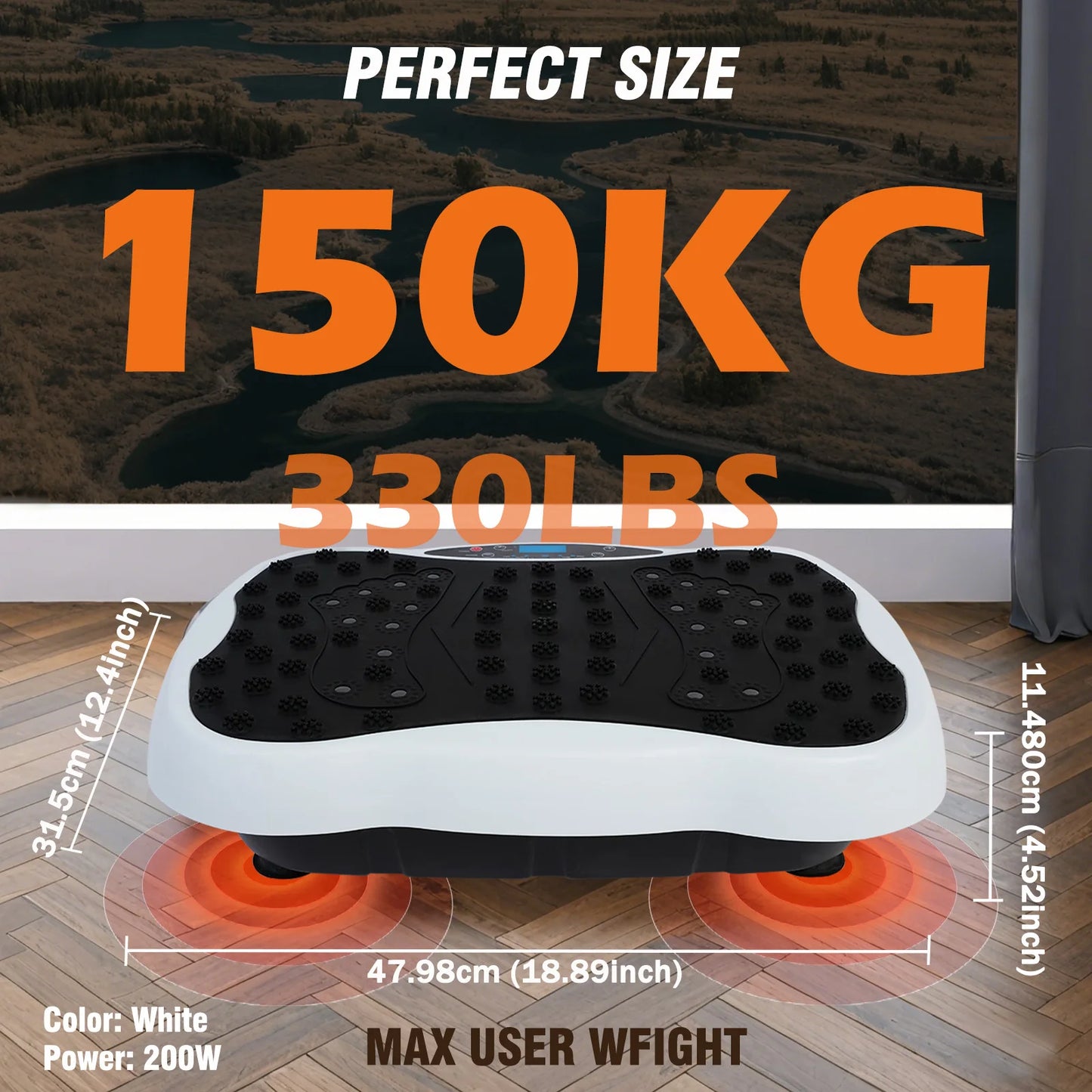 Full-Body Vibration Plate Exercise Machine For Home Gym Remote Control
